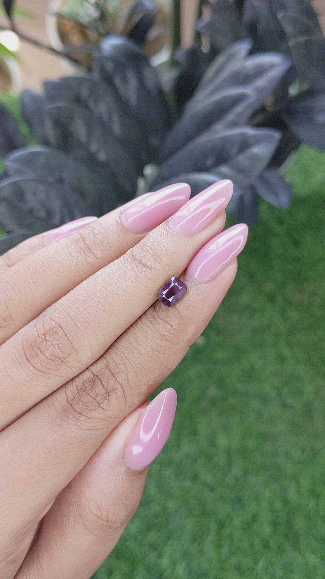 1.02 Ct. Pinkish Purple Spinel from Ceylon (Sri Lanka) Size Video