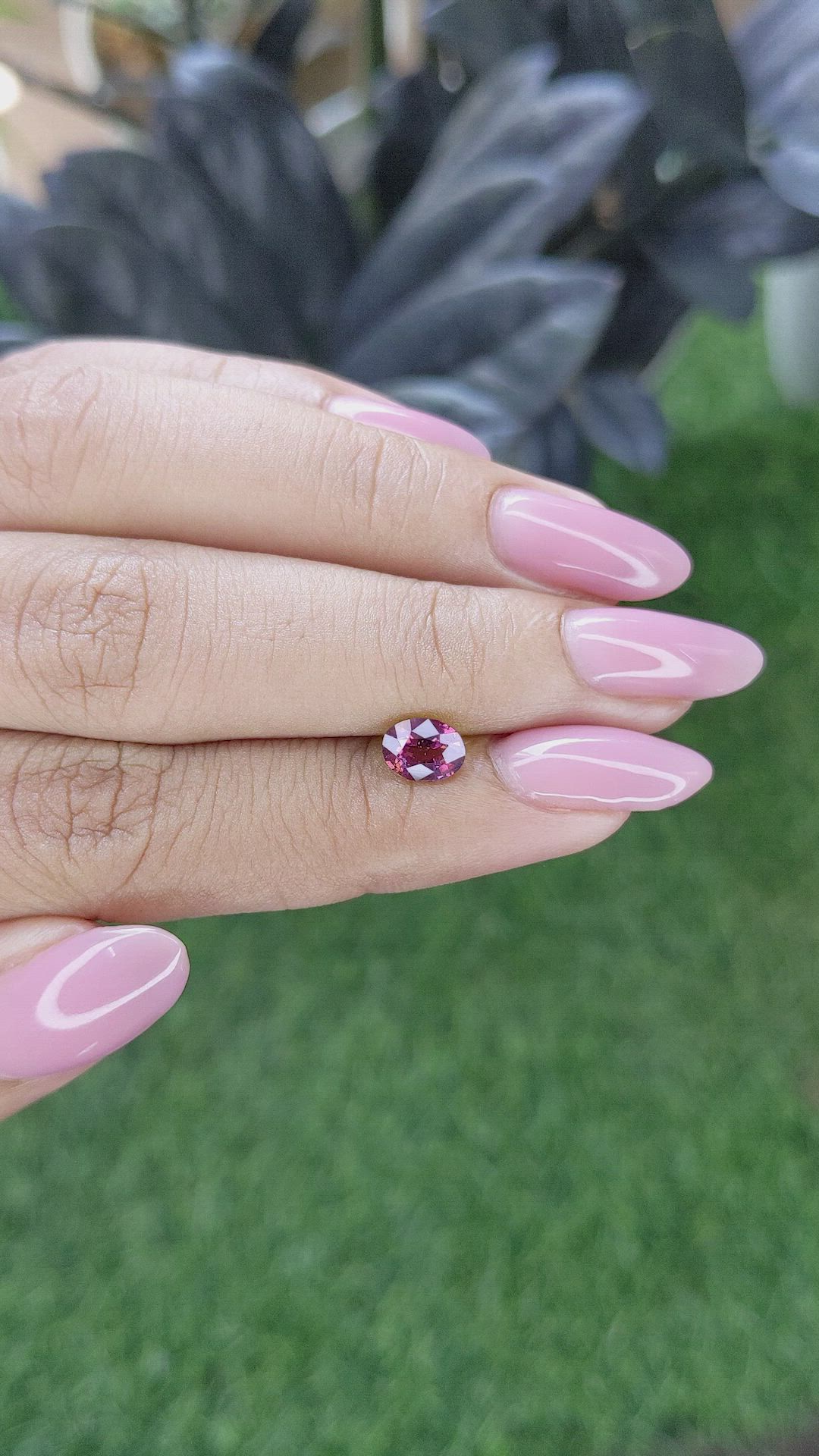 0.89 Ct. Purplish Pink Spinel from Ceylon (Sri Lanka) Size Video