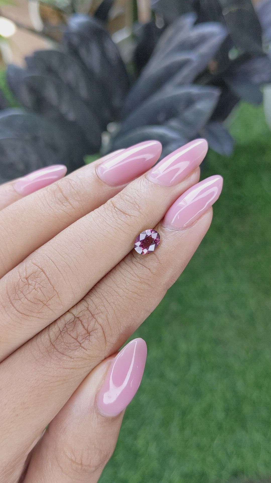 0.89 Ct. Purplish Pink Spinel from Ceylon (Sri Lanka) Size Video