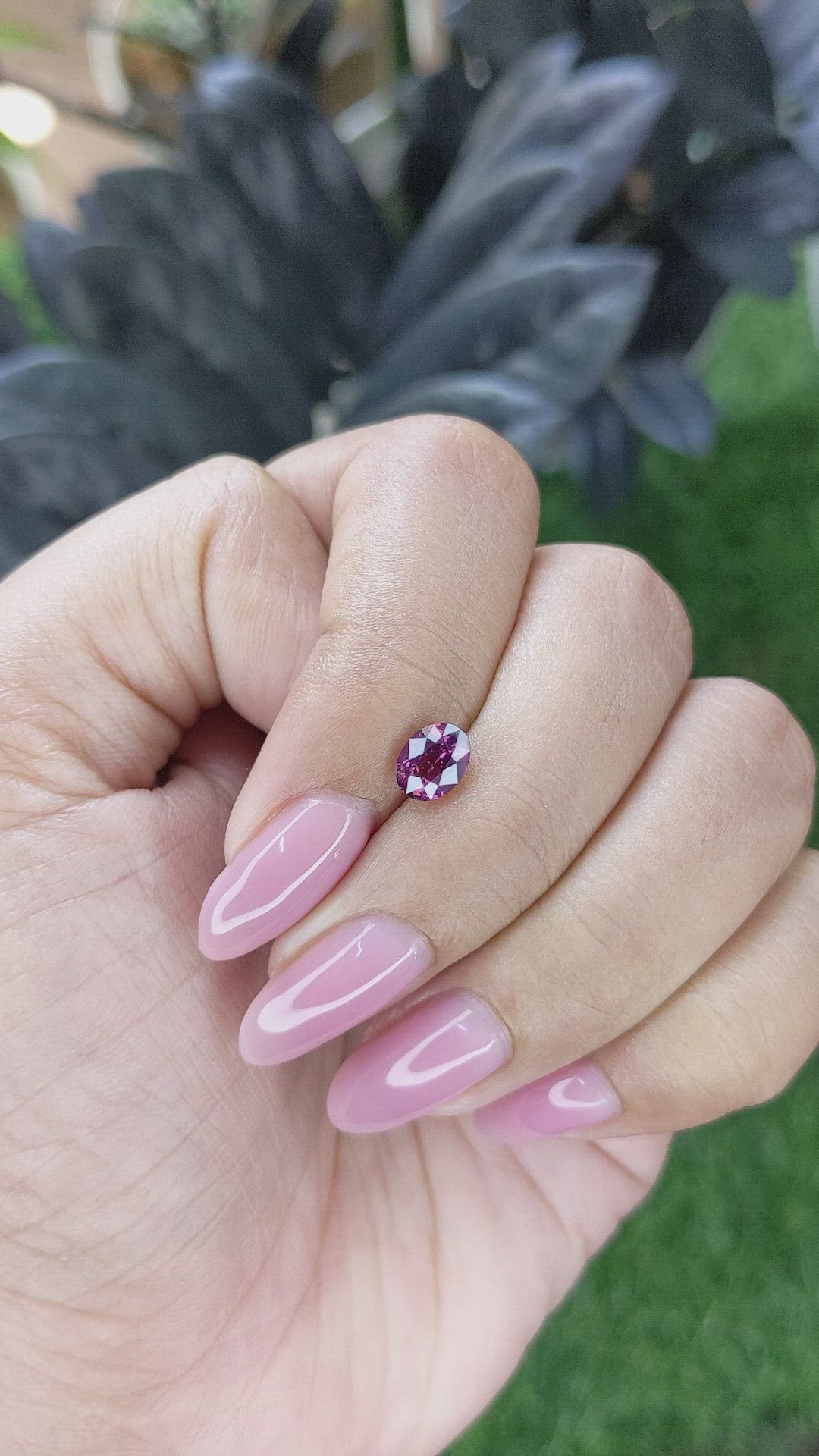 0.89 Ct. Purplish Pink Spinel from Ceylon (Sri Lanka) Size Video