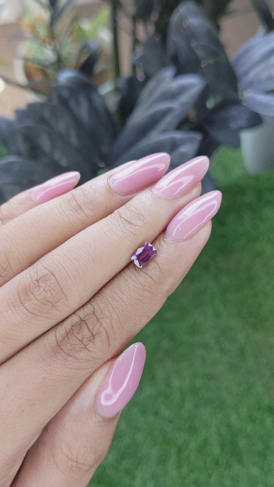 0.74 Ct. Pinkish Purple Spinel from Ceylon (Sri Lanka) Size Video