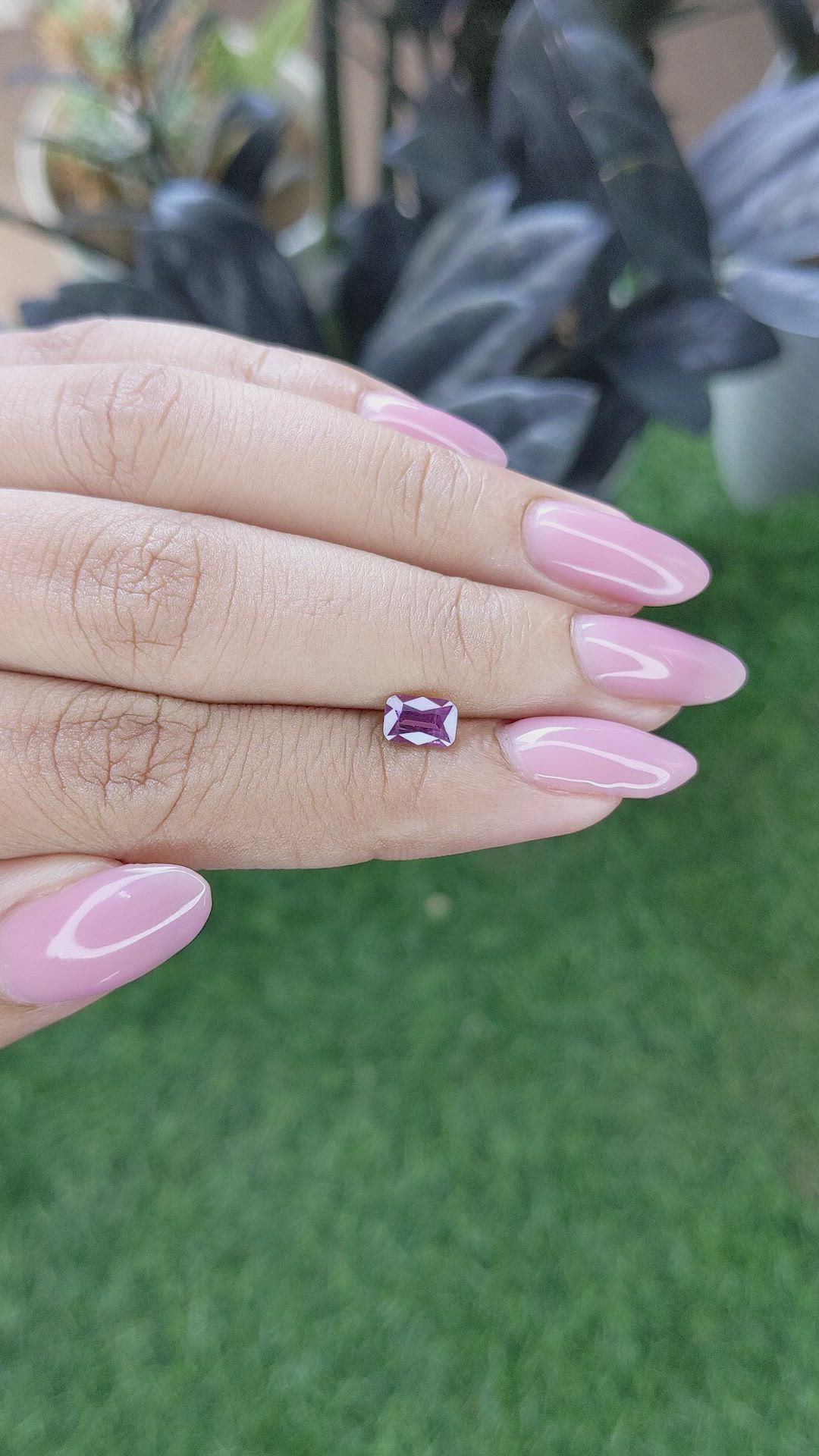 0.74 Ct. Pinkish Purple Spinel from Ceylon (Sri Lanka) Size Video