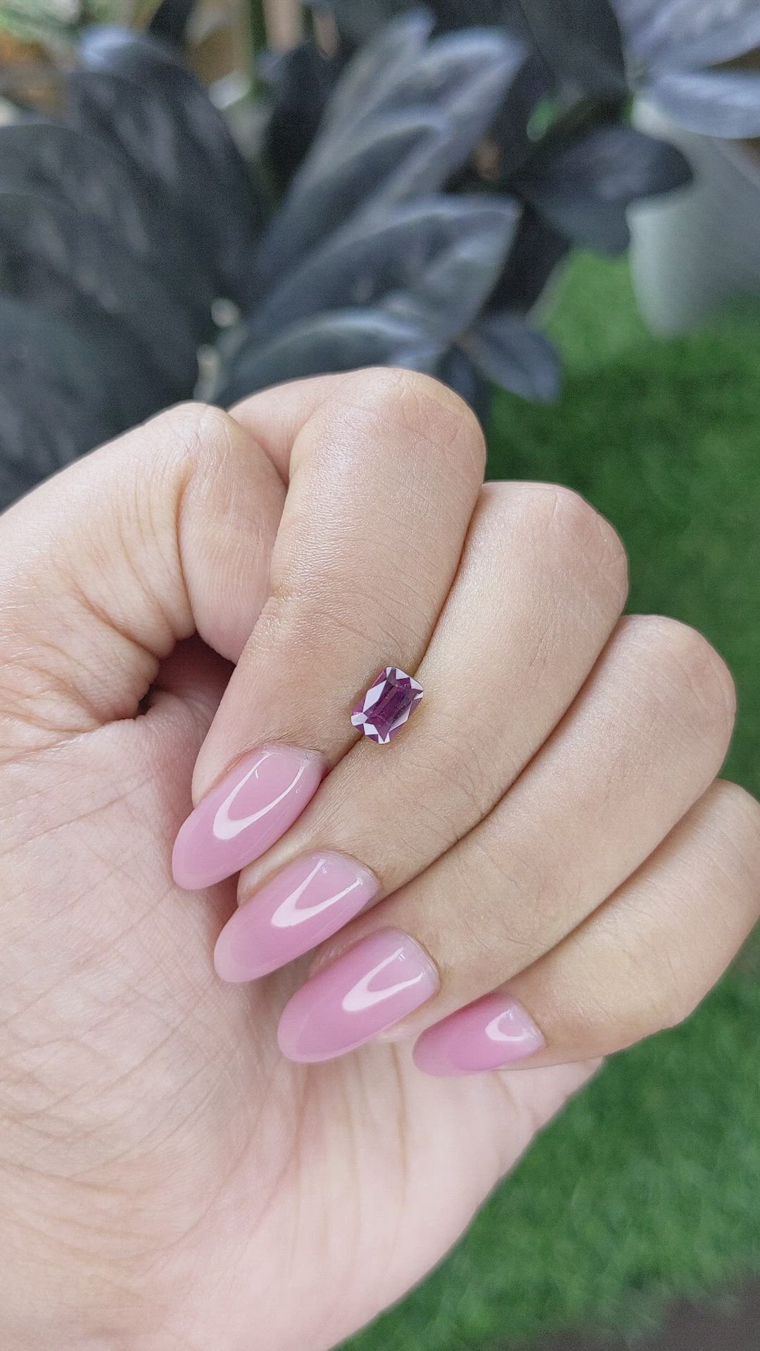 0.74 Ct. Pinkish Purple Spinel from Ceylon (Sri Lanka) Size Video