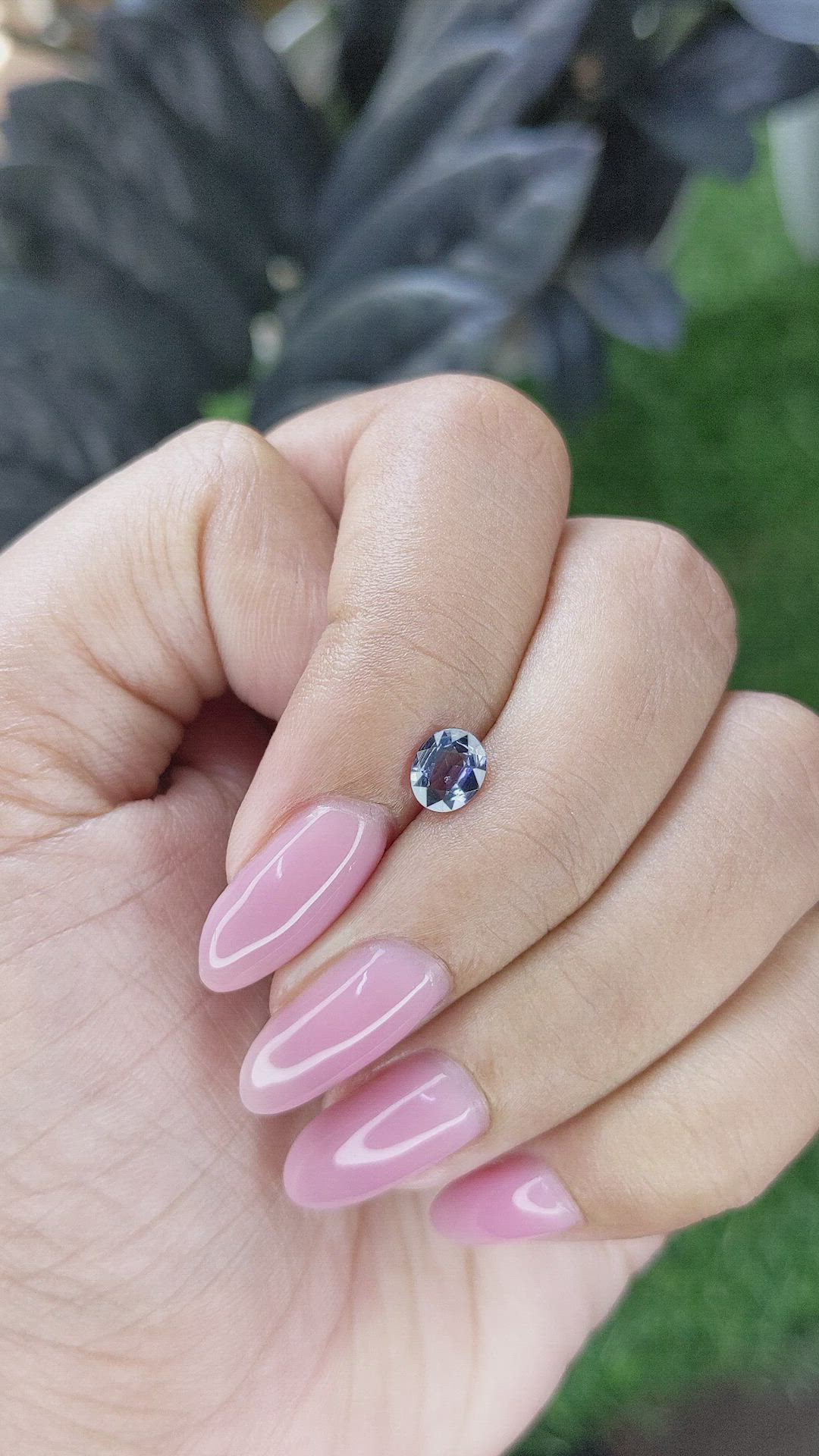 0.58 Ct. Violet Spinel from Ceylon (Sri Lanka) Size Video
