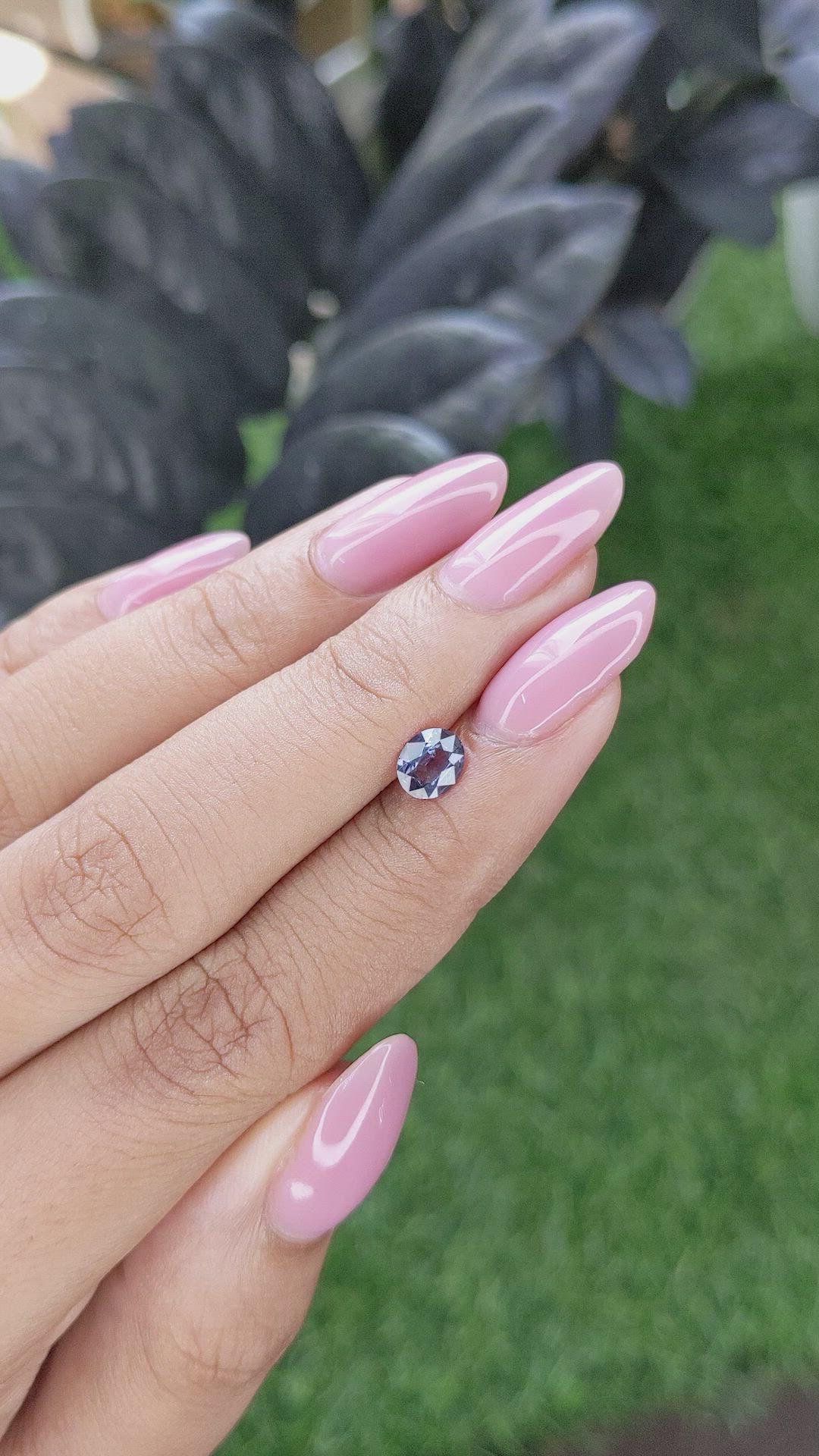 0.58 Ct. Violet Spinel from Ceylon (Sri Lanka) Size Video