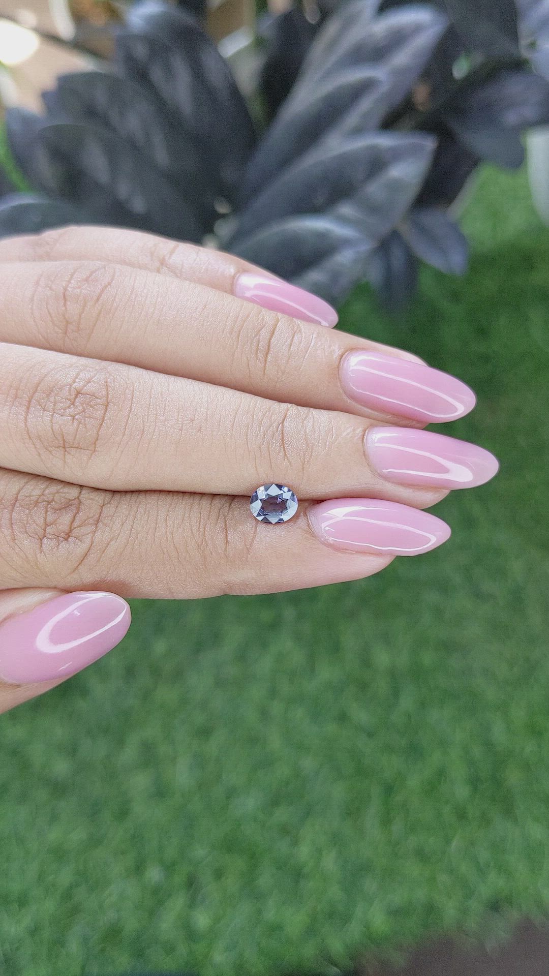 0.58 Ct. Violet Spinel from Ceylon (Sri Lanka) Size Video