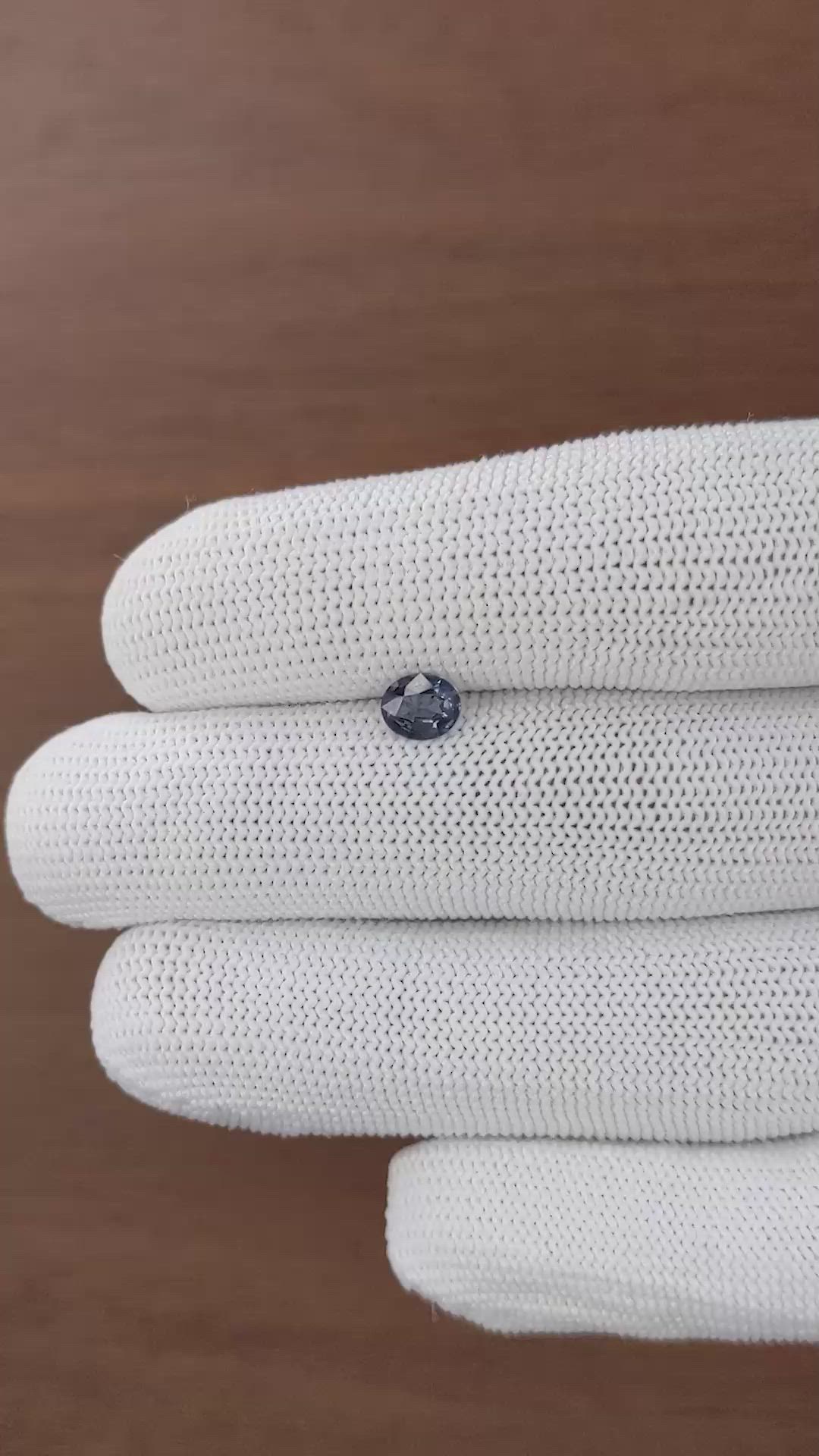 0.58 Ct. Violet Spinel from Ceylon (Sri Lanka) Size Video