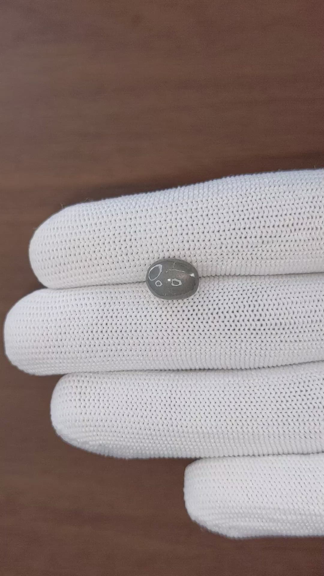 3.55 Ct. Grey Cabochon Moonstone from Ceylon (Sri Lanka) Size Video