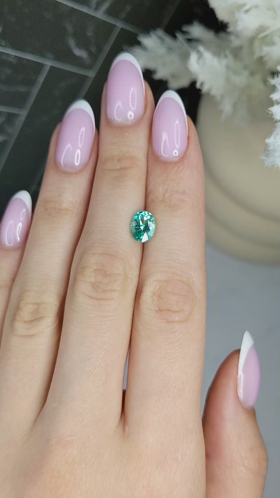 1.87 Ct. Bluish Green Paraiba Tourmaline from Mozambique Size Video