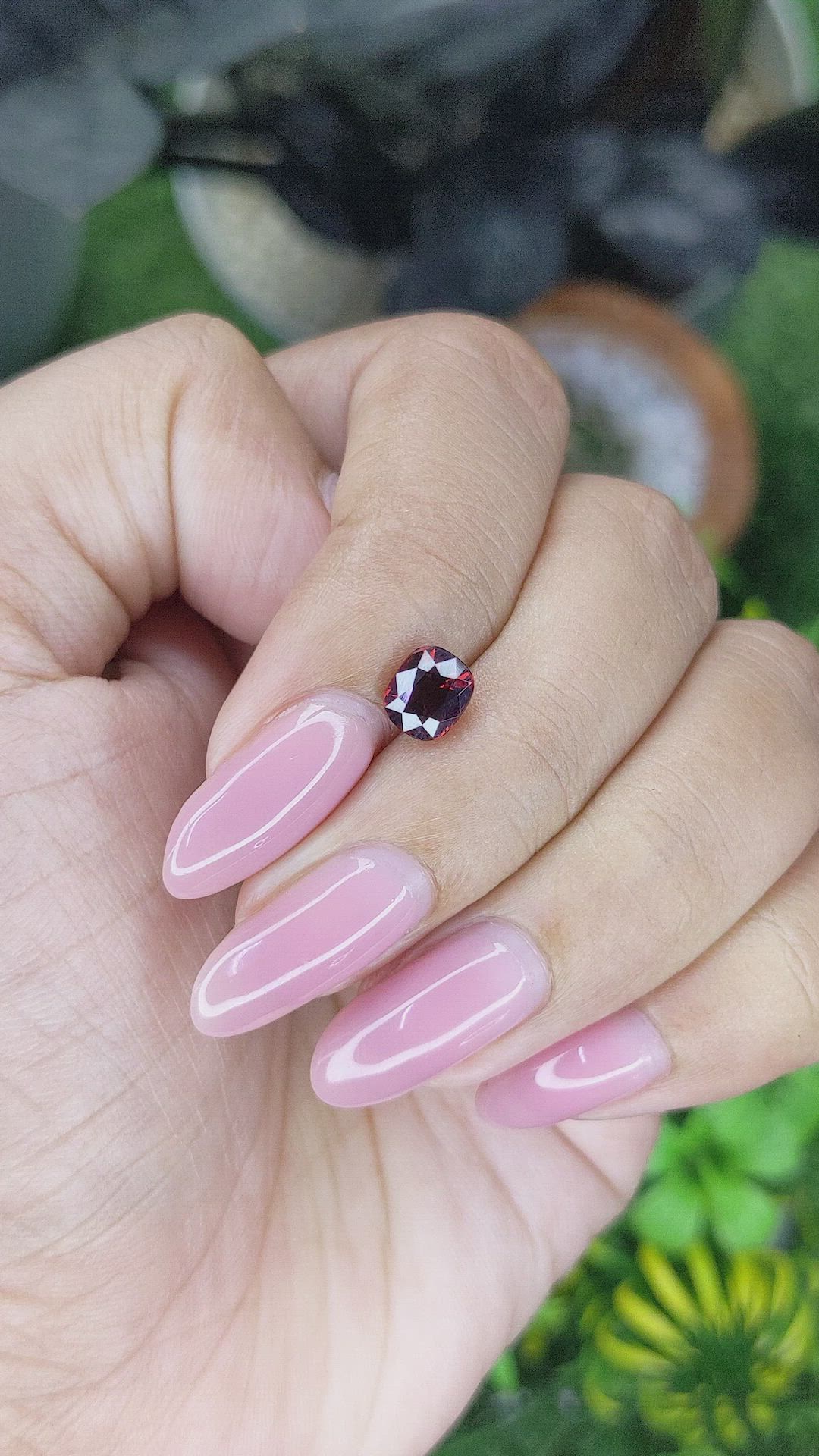 1.32 Ct. Red Garnet from Ceylon (Sri Lanka) Size Video