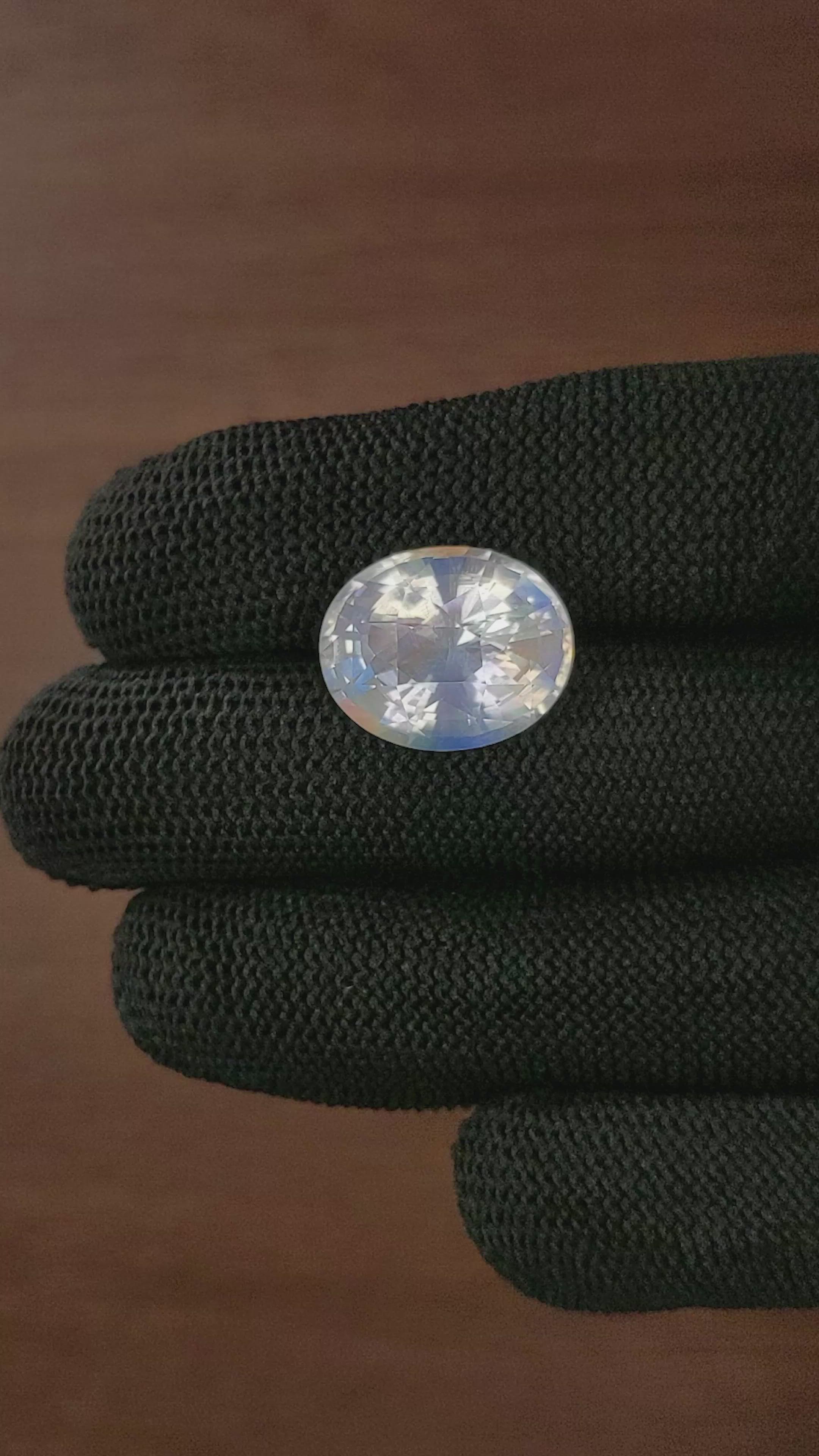 13.88 Ct. Rainbow Moonstone from Madagascar Size Video
