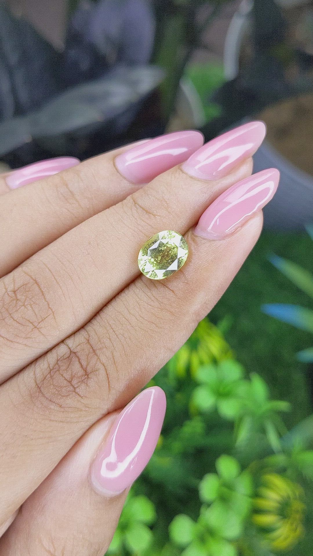 3.08 Ct. Yellowish Green Chrysoberyl from Tanzania Size Video