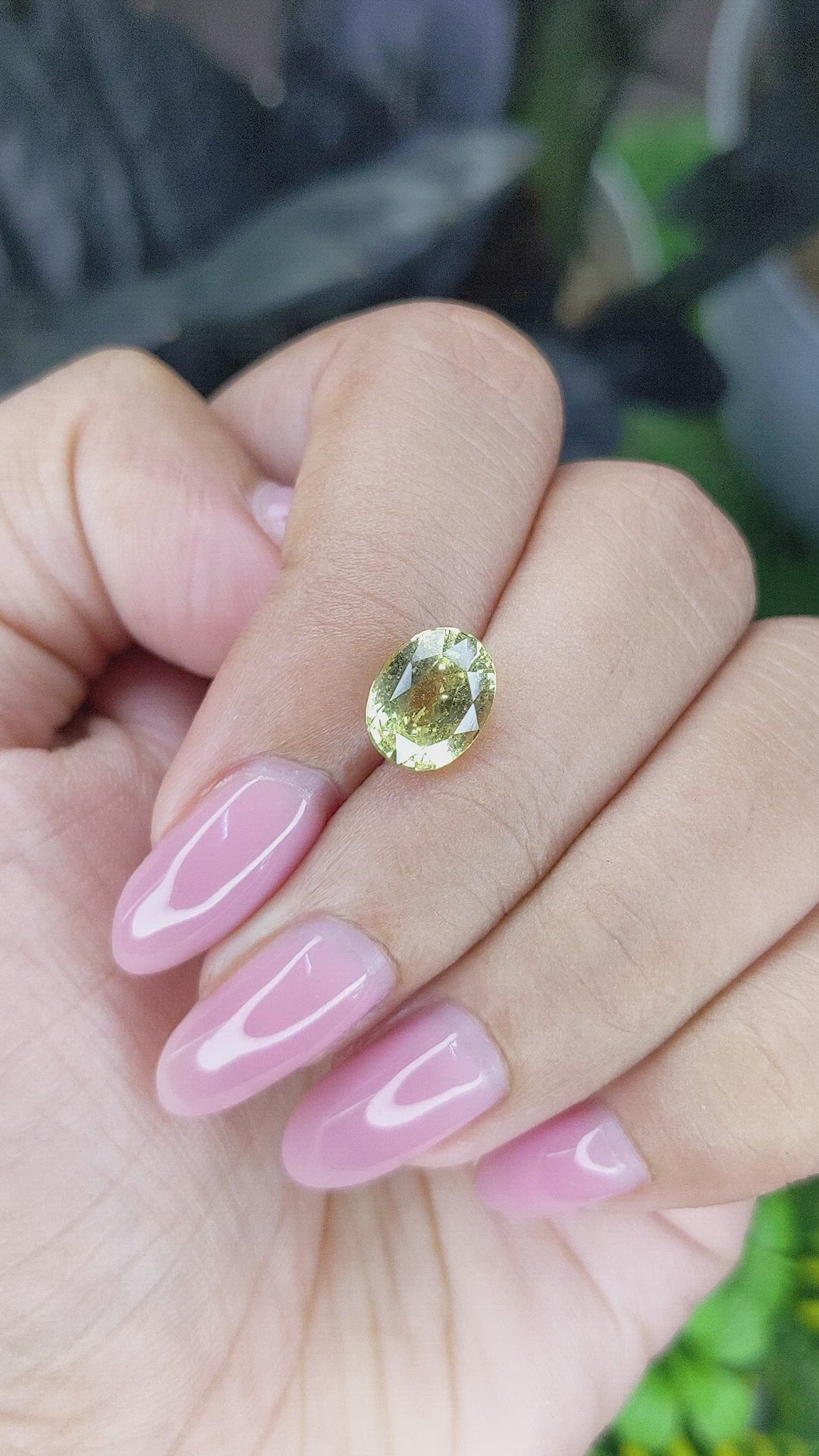 3.08 Ct. Yellowish Green Chrysoberyl from Tanzania Size Video