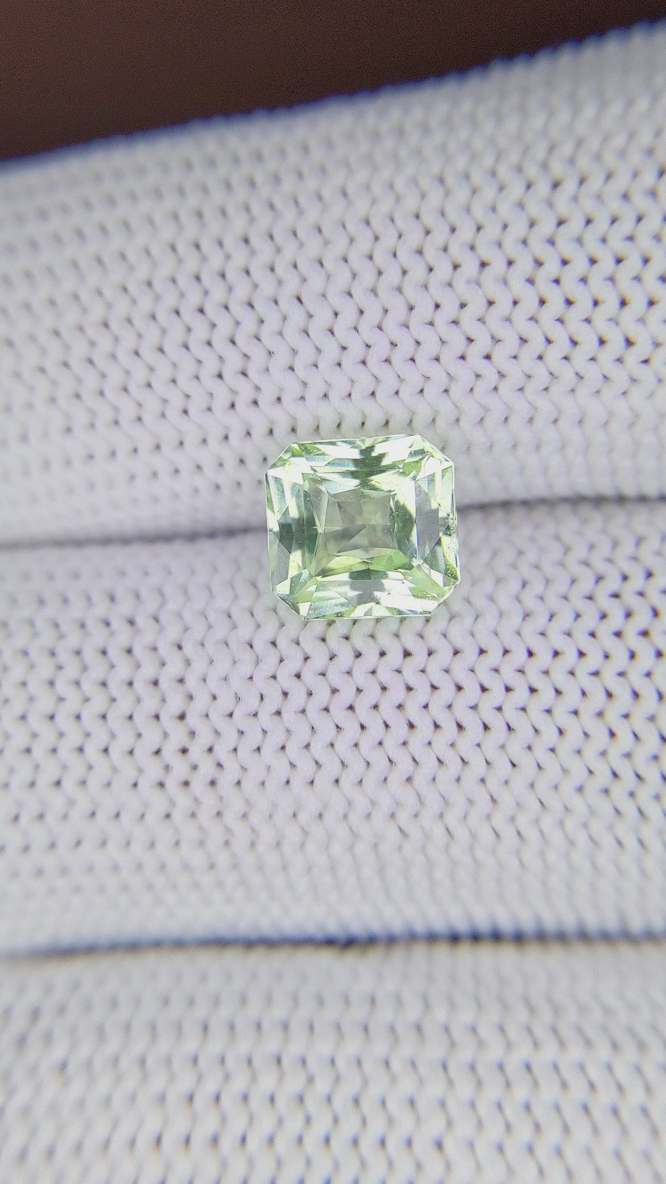 2.13 Ct. Yellowish Green Chrysoberyl from Tanzania Size Video