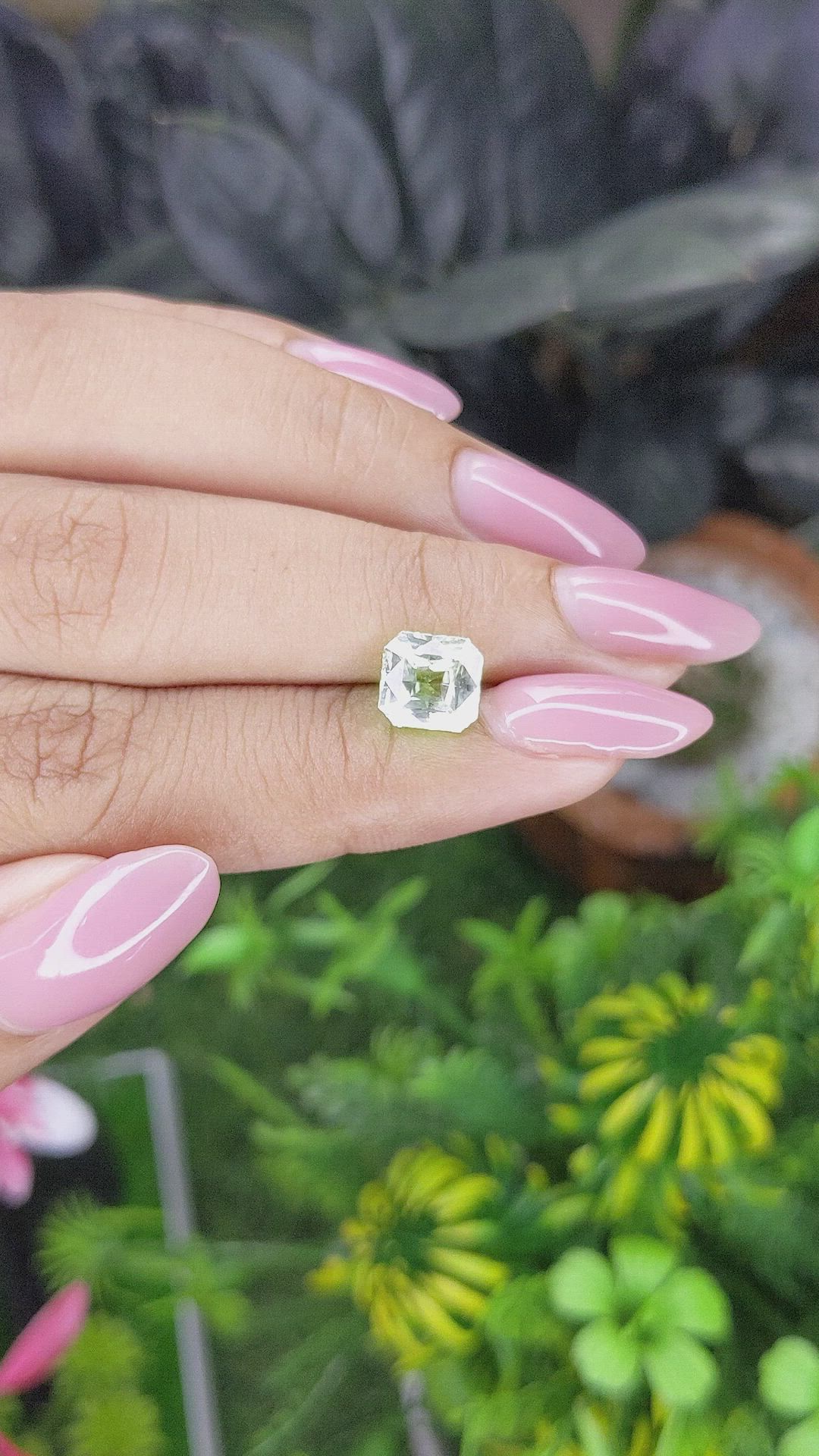 2.13 Ct. Yellowish Green Chrysoberyl from Tanzania Size Video