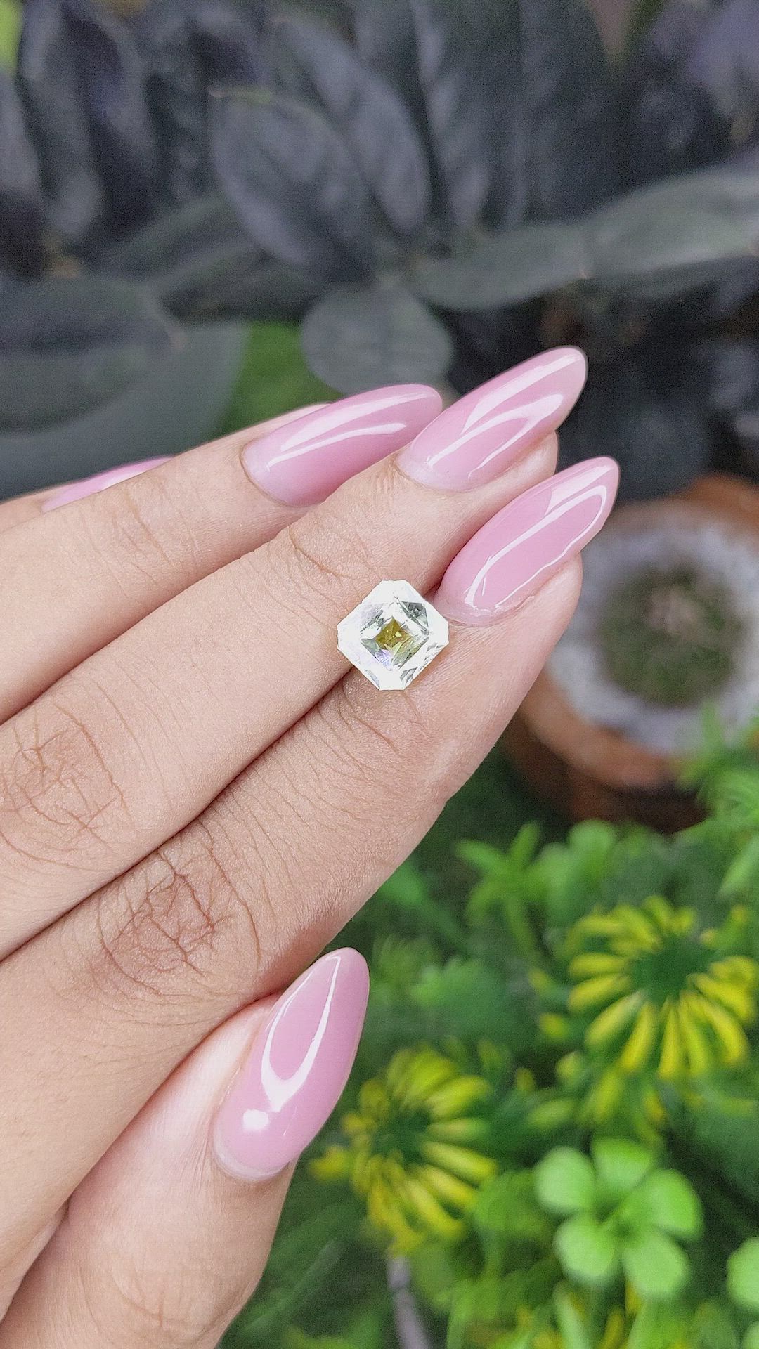2.13 Ct. Yellowish Green Chrysoberyl from Tanzania Size Video