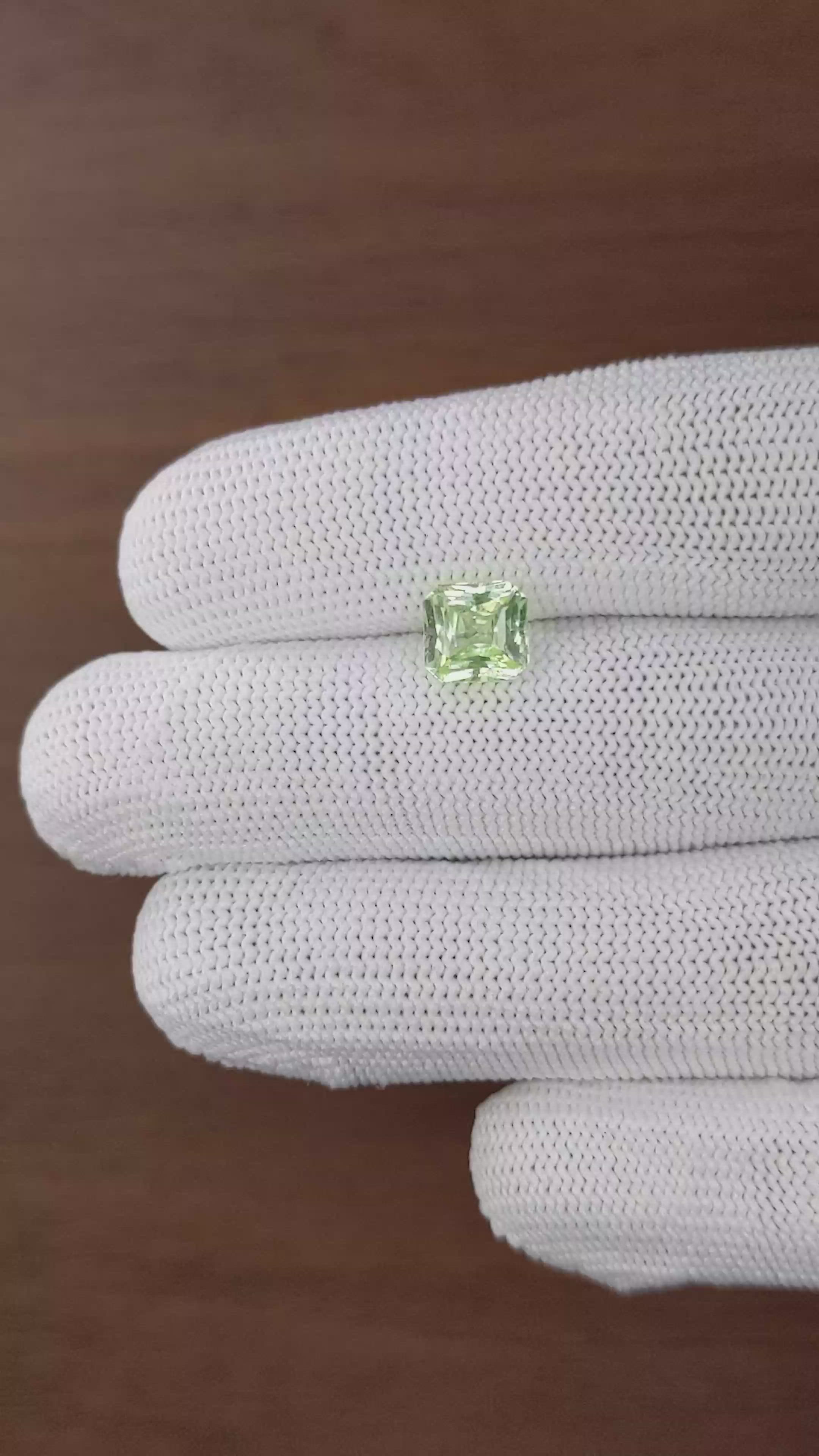 2.13 Ct. Yellowish Green Chrysoberyl from Tanzania Size Video