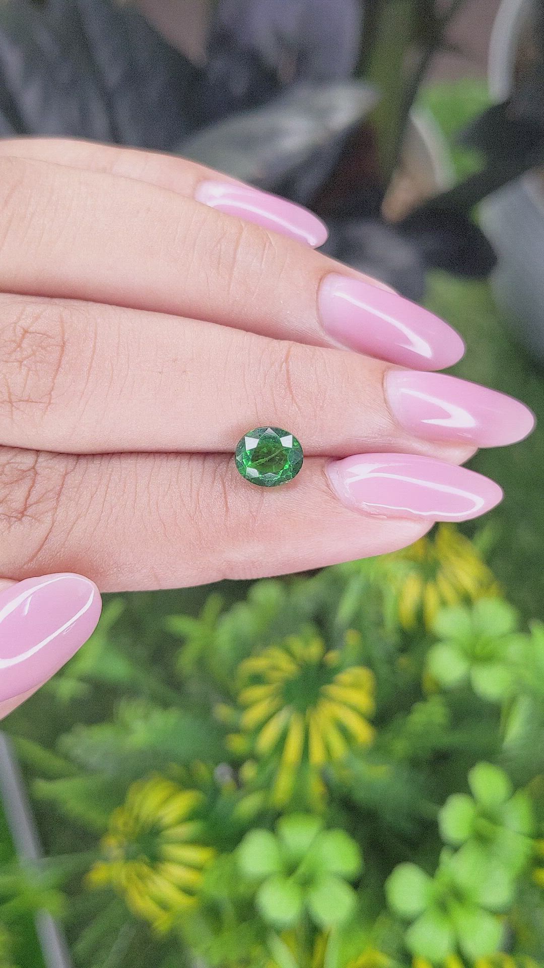 1.55 Ct. Tsavorite Garnet from Tanzania Size Video