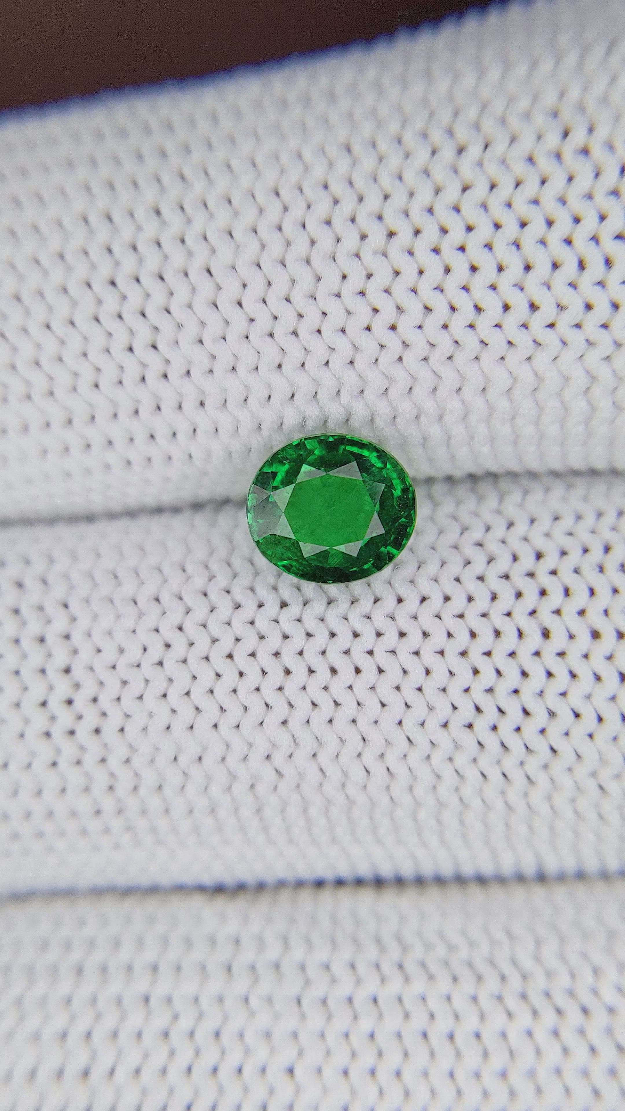 1.55 Ct. Tsavorite Garnet from Tanzania Size Video