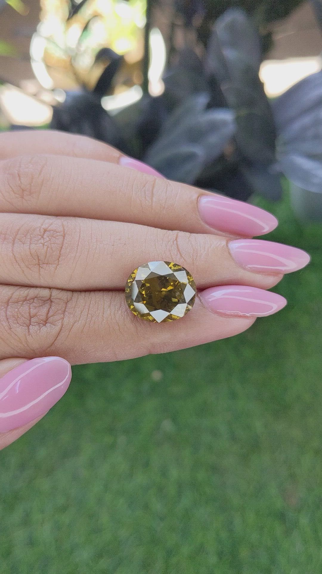 11.69 Ct. Brownish Yellow Zircon from Ceylon (Sri Lanka) Size Video