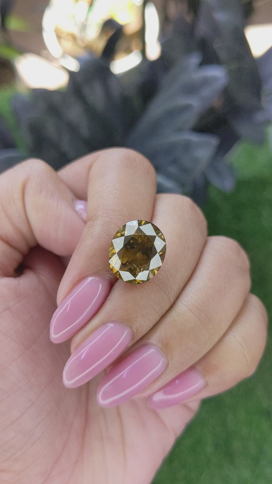 11.69 Ct. Brownish Yellow Zircon from Ceylon (Sri Lanka) Size Video