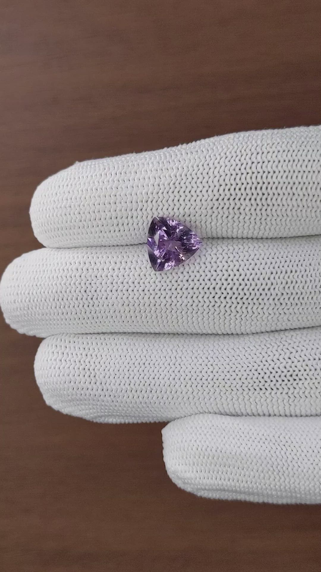 2.62 Ct. Pinkish Purple Amethyst from Ceylon (Sri Lanka) Size Video
