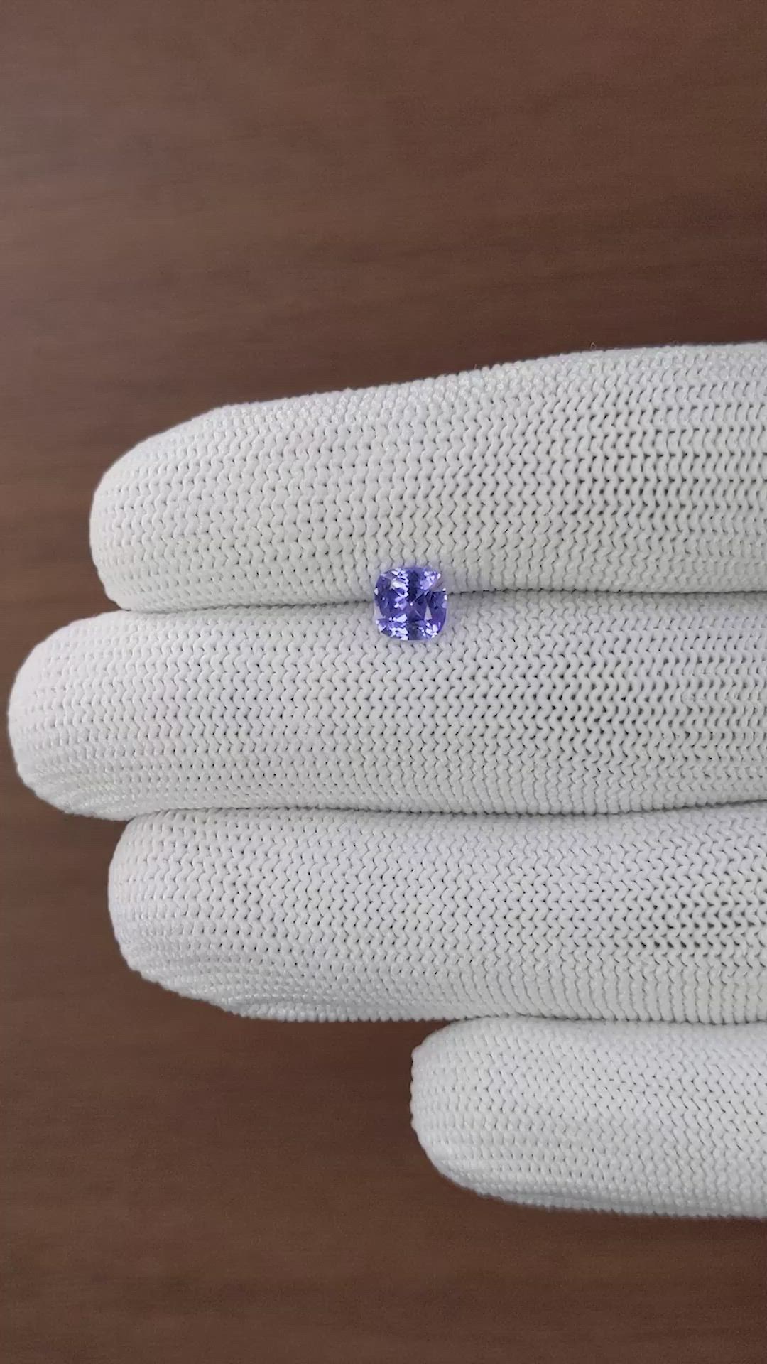 0.80 Ct. Violetish Blue Tanzanite from Tanzania Size Video