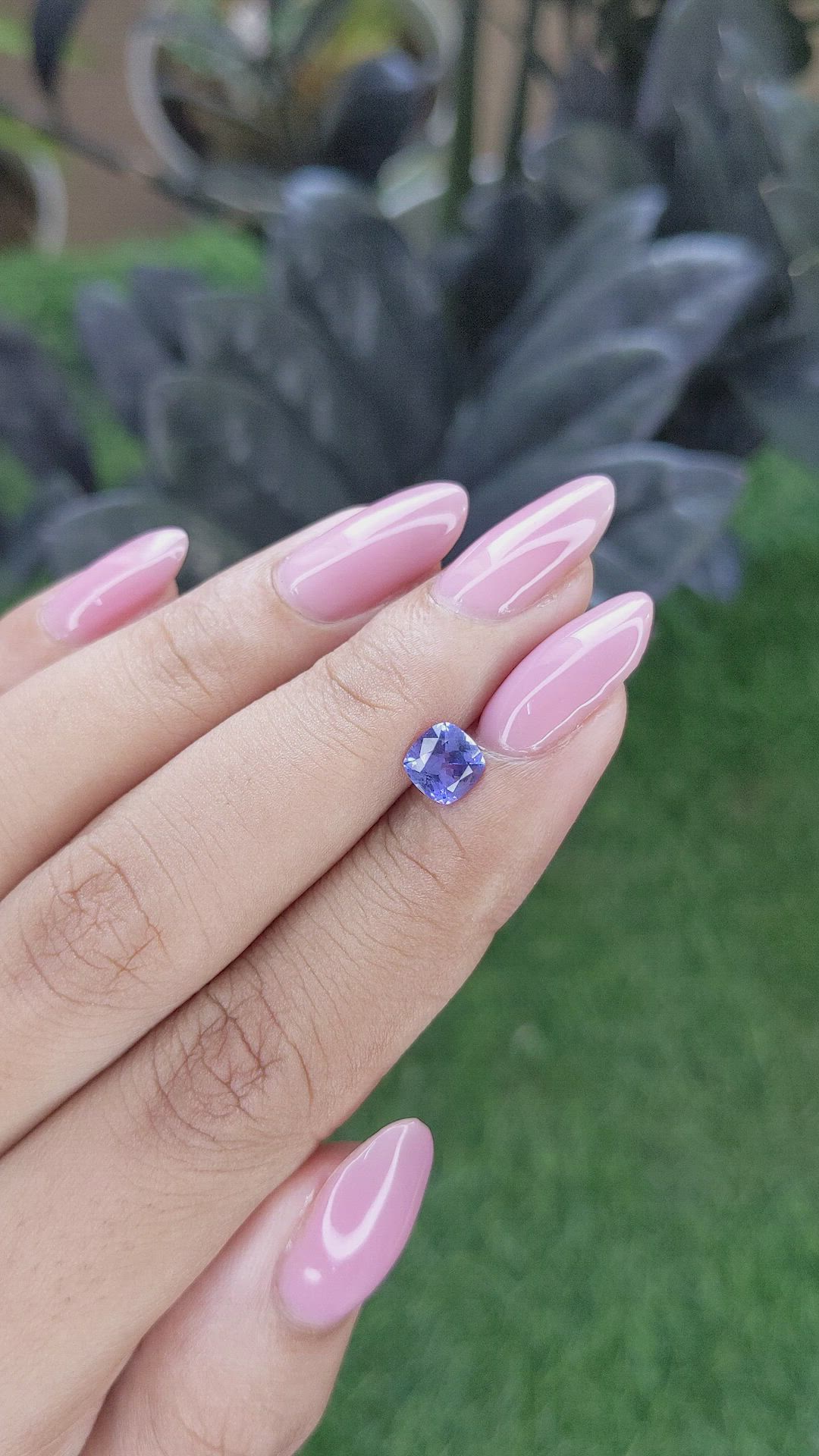 0.80 Ct. Violetish Blue Tanzanite from Tanzania Size Video