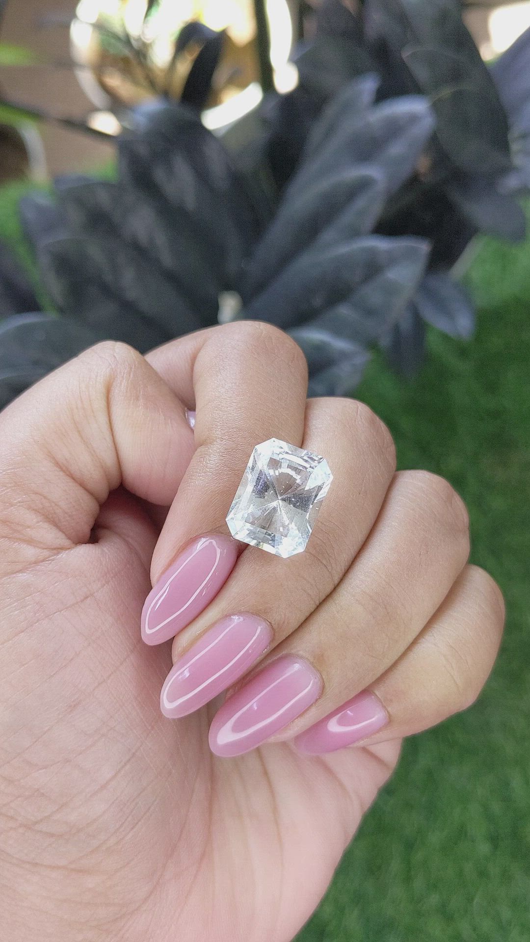 7.43 Ct. Blue Aquamarine from Ceylon (Sri Lanka) Size Video