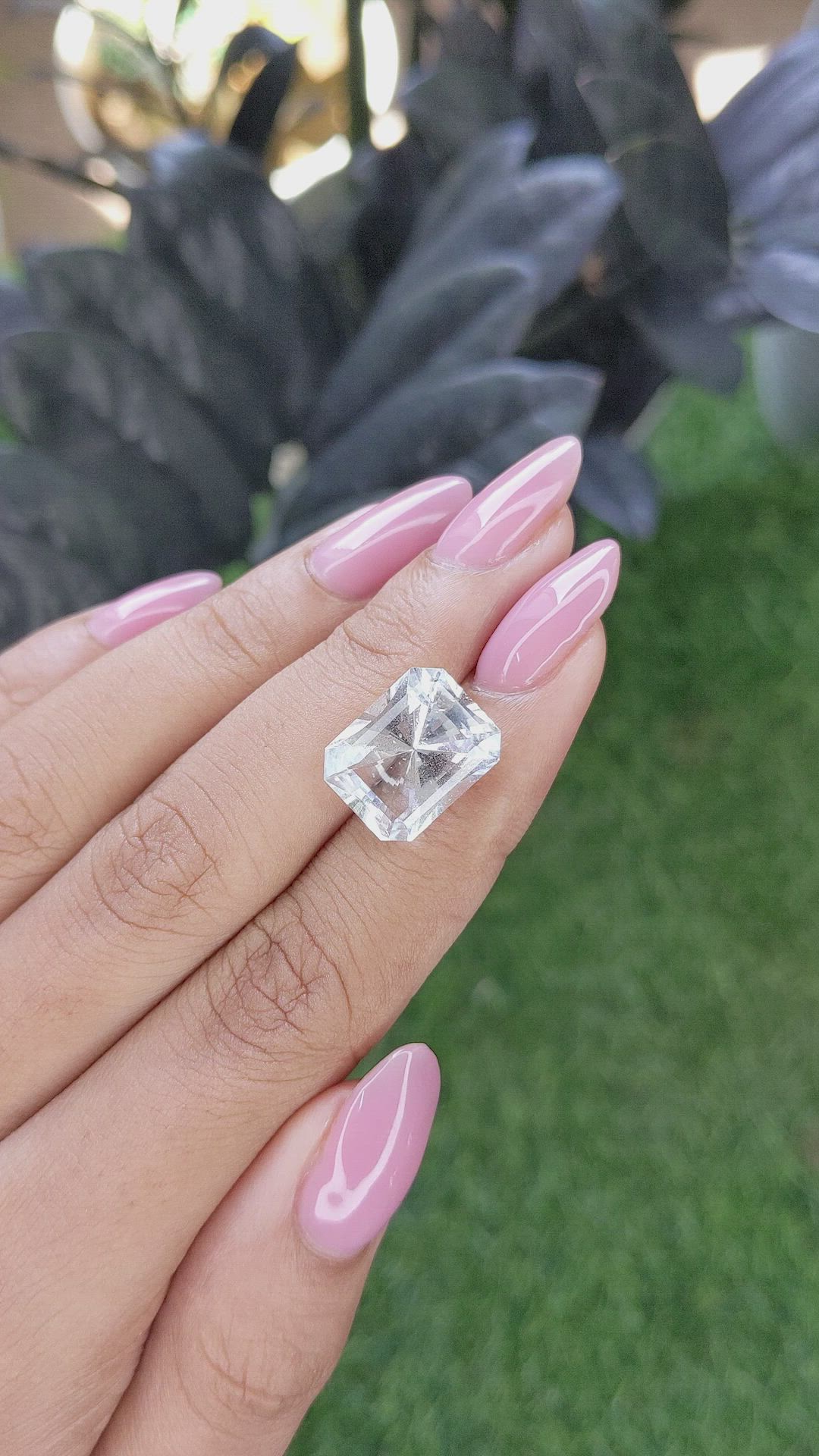 7.43 Ct. Blue Aquamarine from Ceylon (Sri Lanka) Size Video