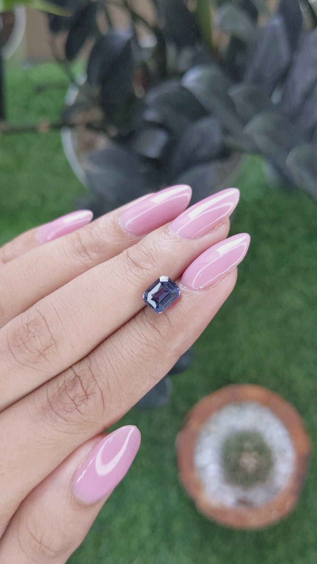 1.97 Ct. Purplish Blue Spinel from Ceylon (Sri Lanka) Size Video