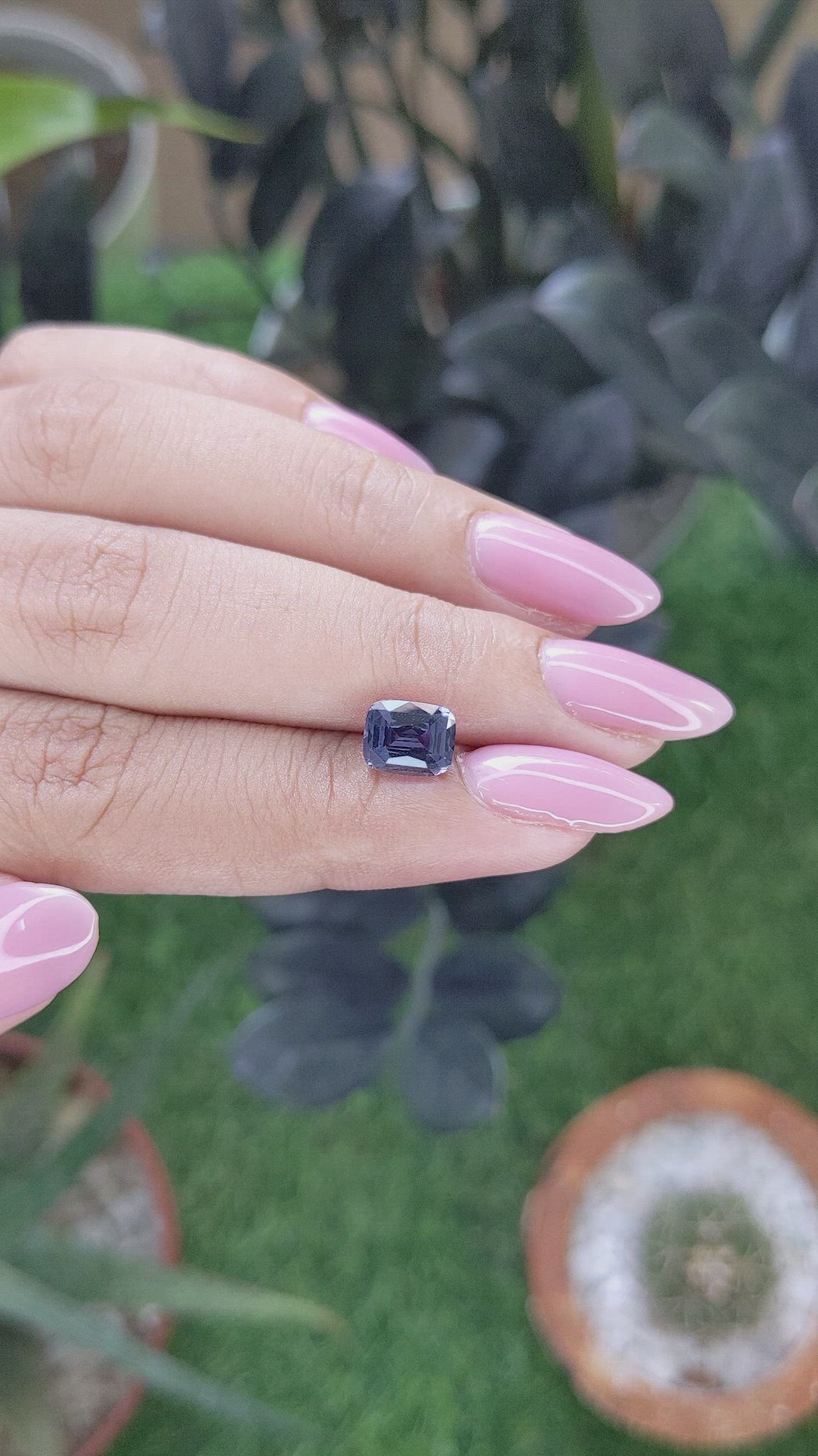 1.97 Ct. Purplish Blue Spinel from Ceylon (Sri Lanka) Size Video