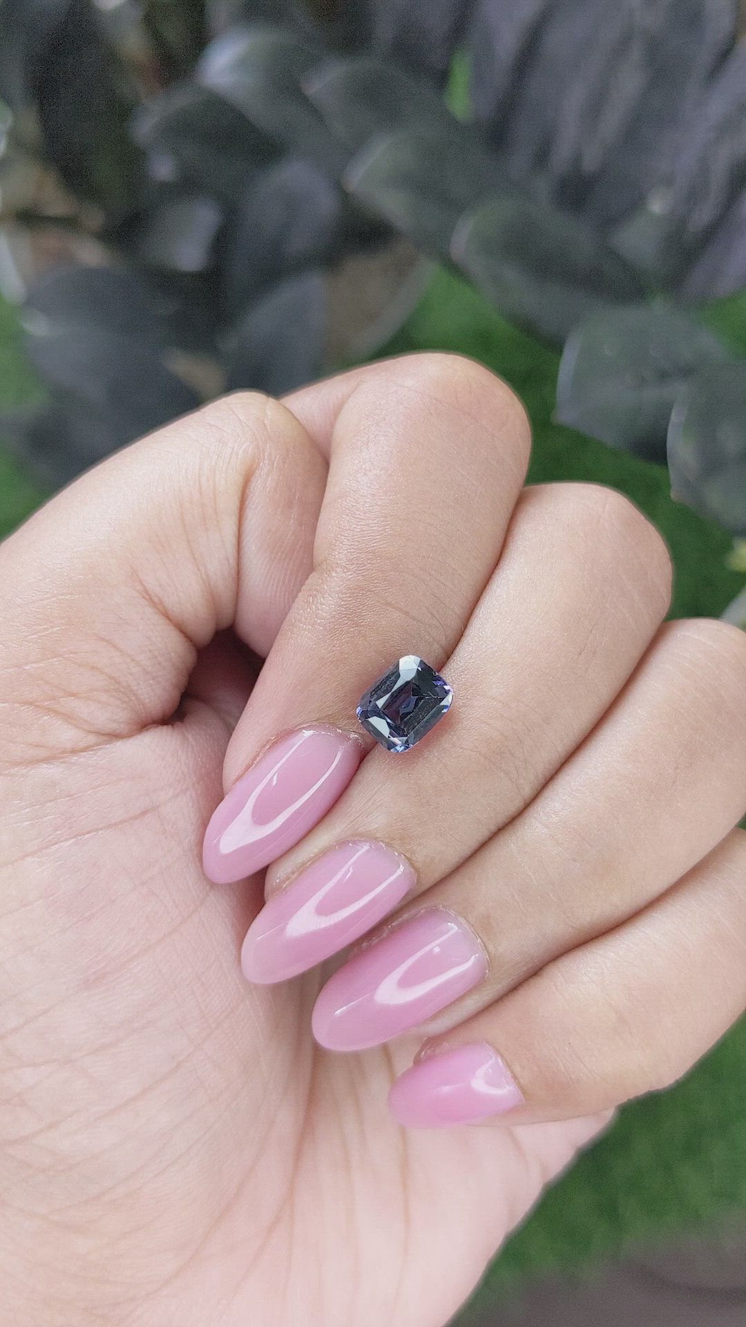 1.97 Ct. Purplish Blue Spinel from Ceylon (Sri Lanka) Size Video