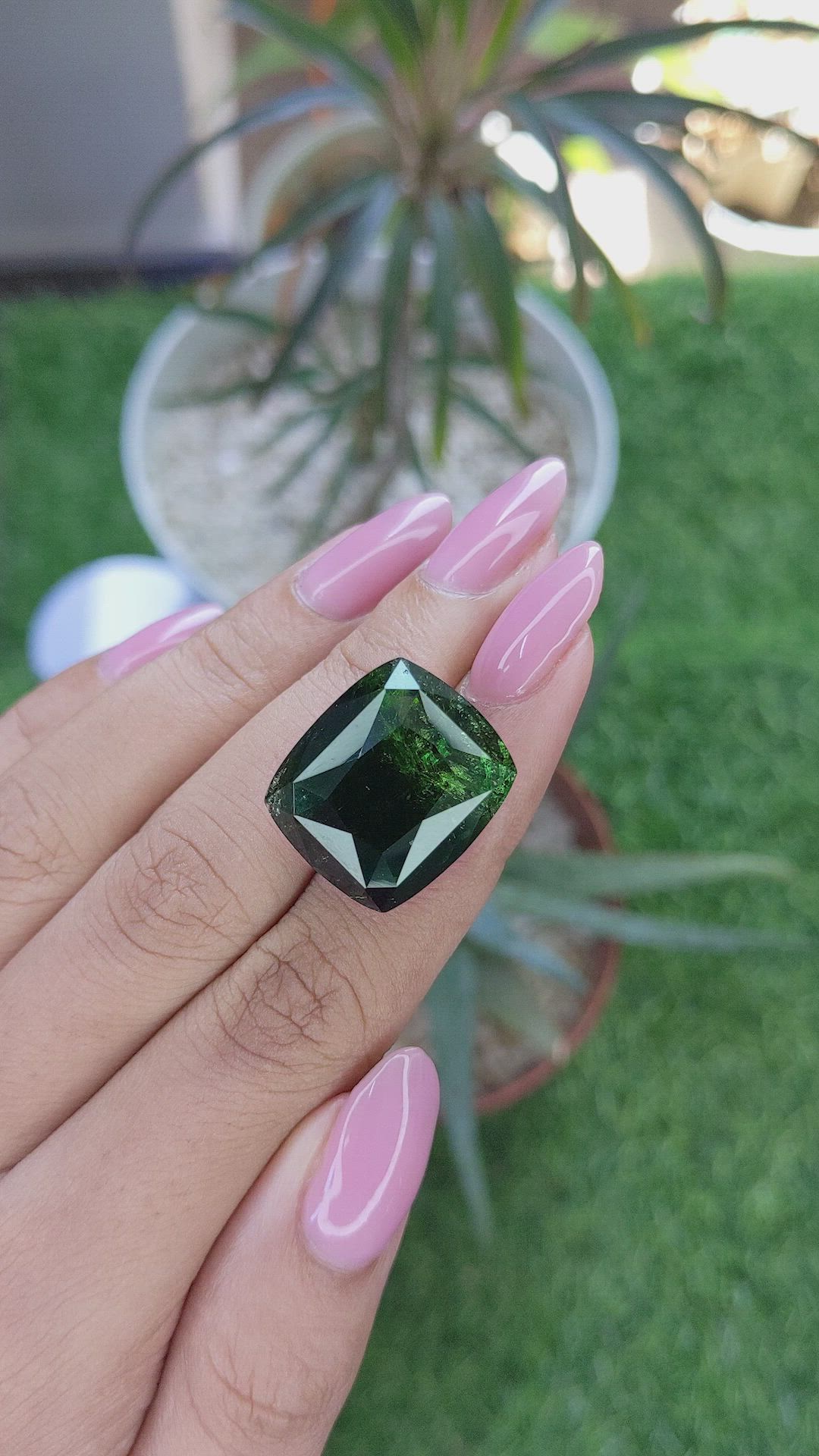 36.95 Ct. Green Tourmaline from Ceylon (Sri Lanka) Size Video