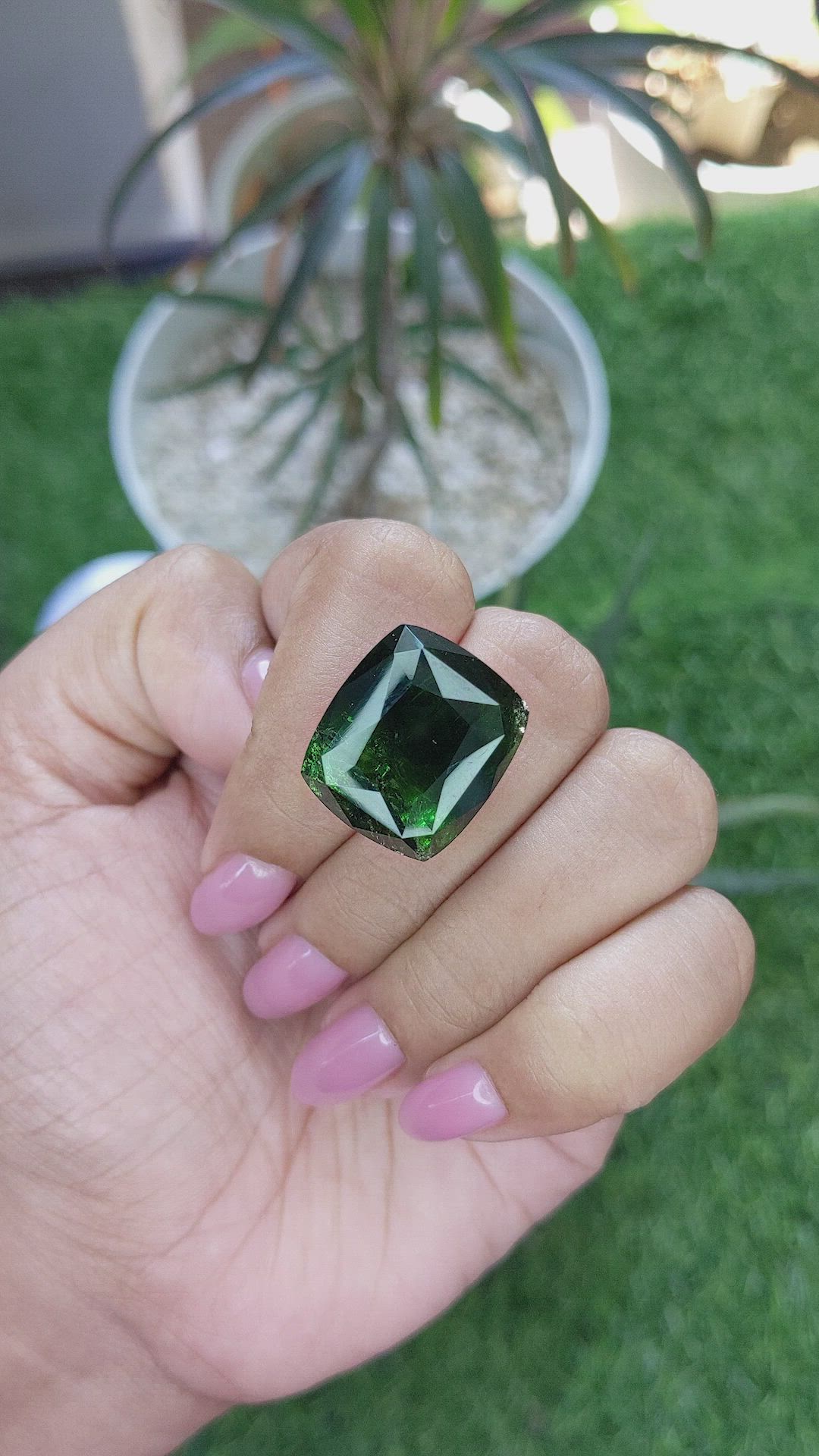 36.95 Ct. Green Tourmaline from Ceylon (Sri Lanka) Size Video