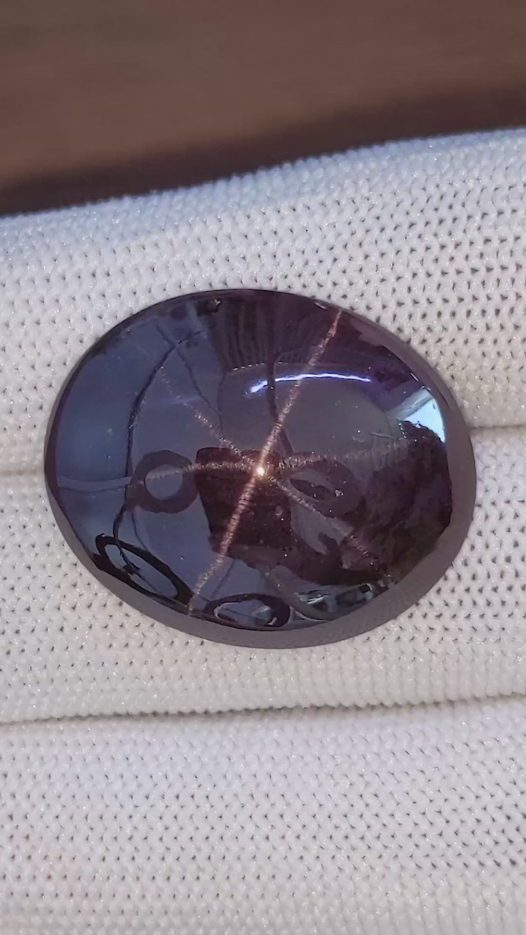 47.30 Ct. Pinkish Purple Star Garnet from Ceylon (Sri Lanka) Size Video