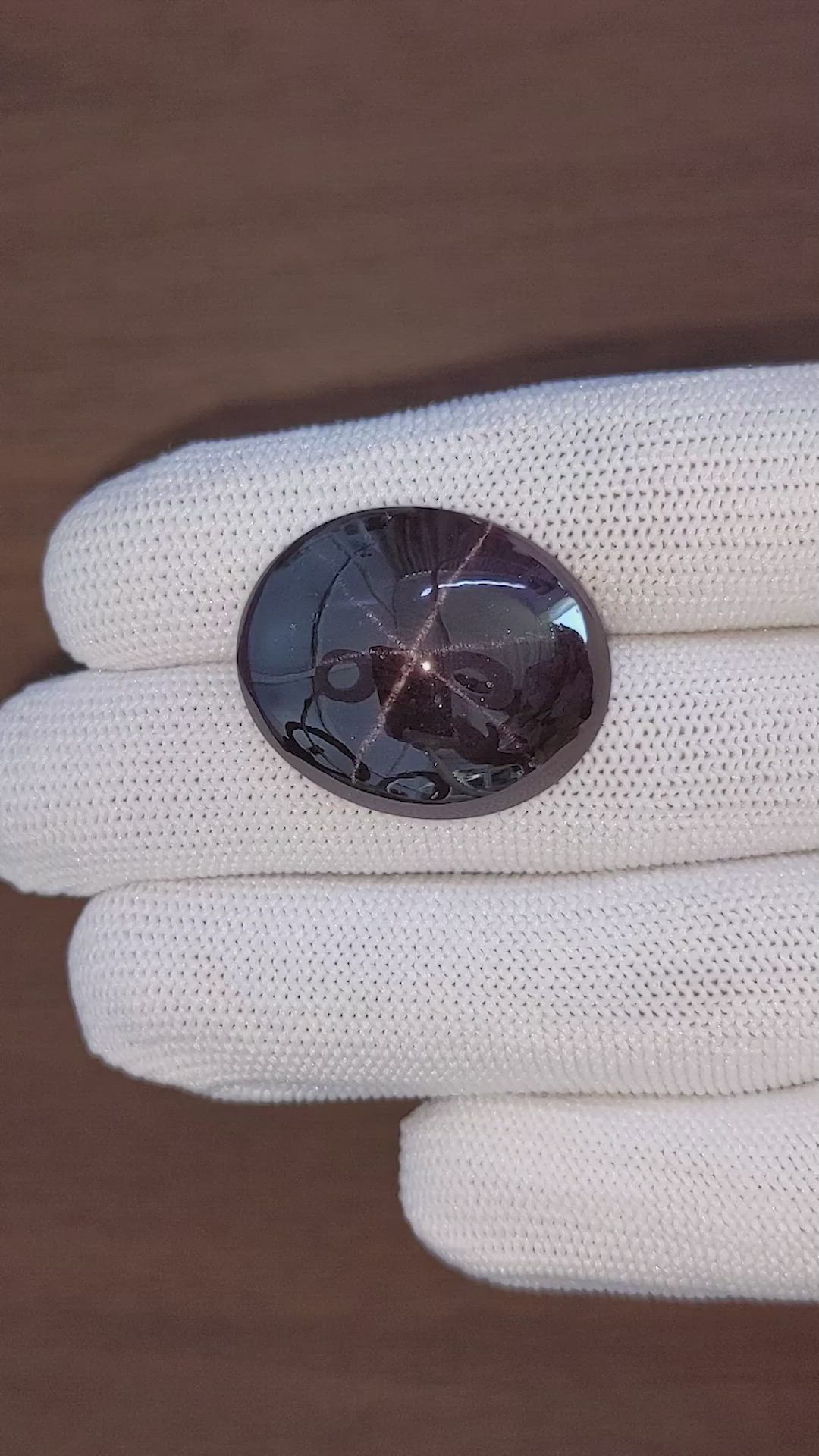47.30 Ct. Pinkish Purple Star Garnet from Ceylon (Sri Lanka) Size Video