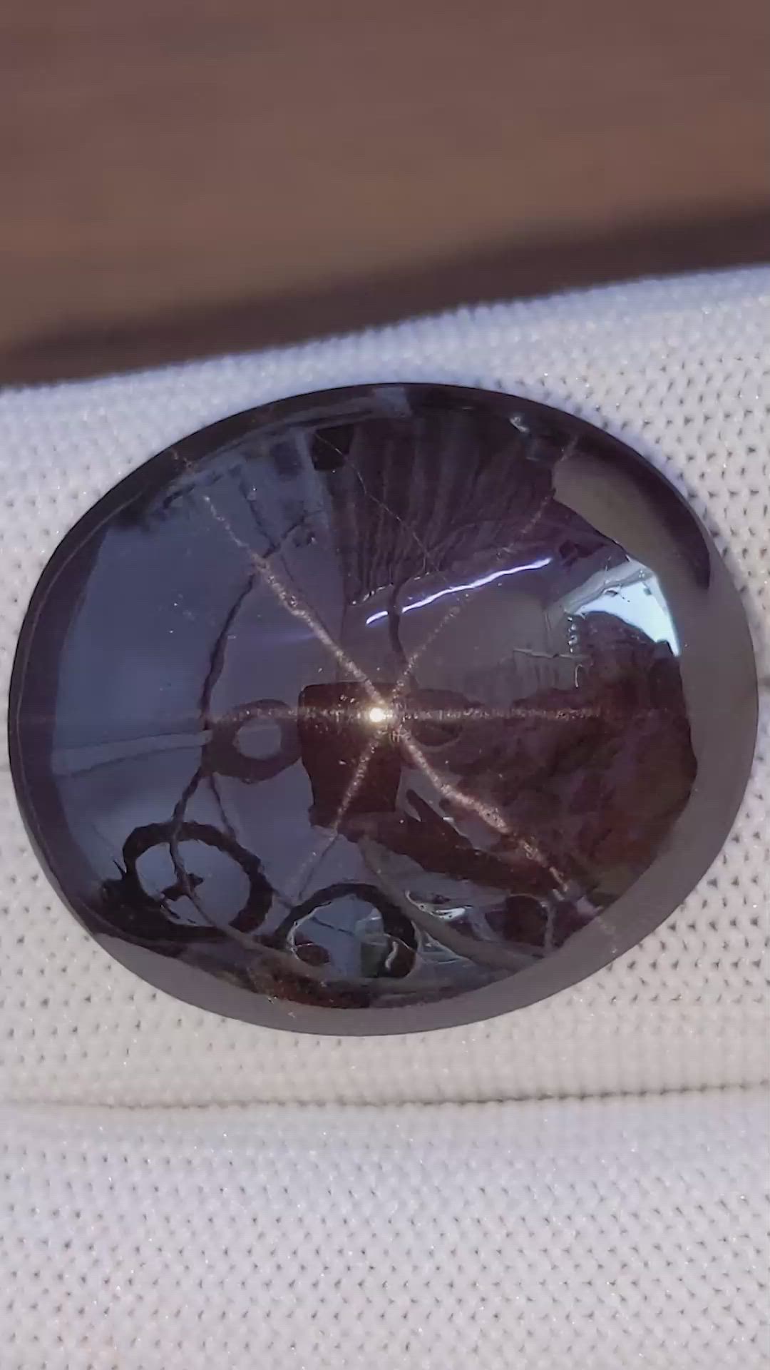 153.56 Ct. Pinkish Purple Star Garnet from Ceylon (Sri Lanka) Size Video