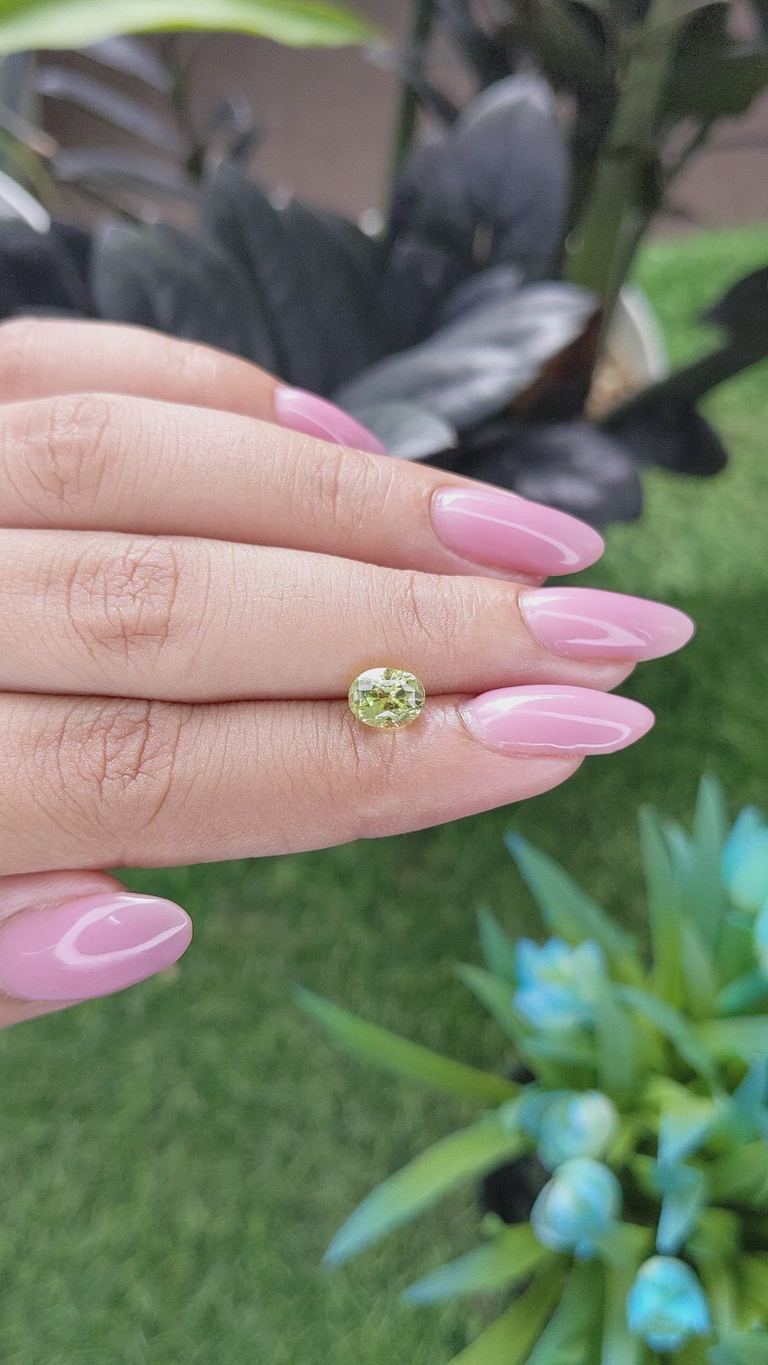 1.55 Ct. Yellowish Green Chrysoberyl from Tanzania Size Video