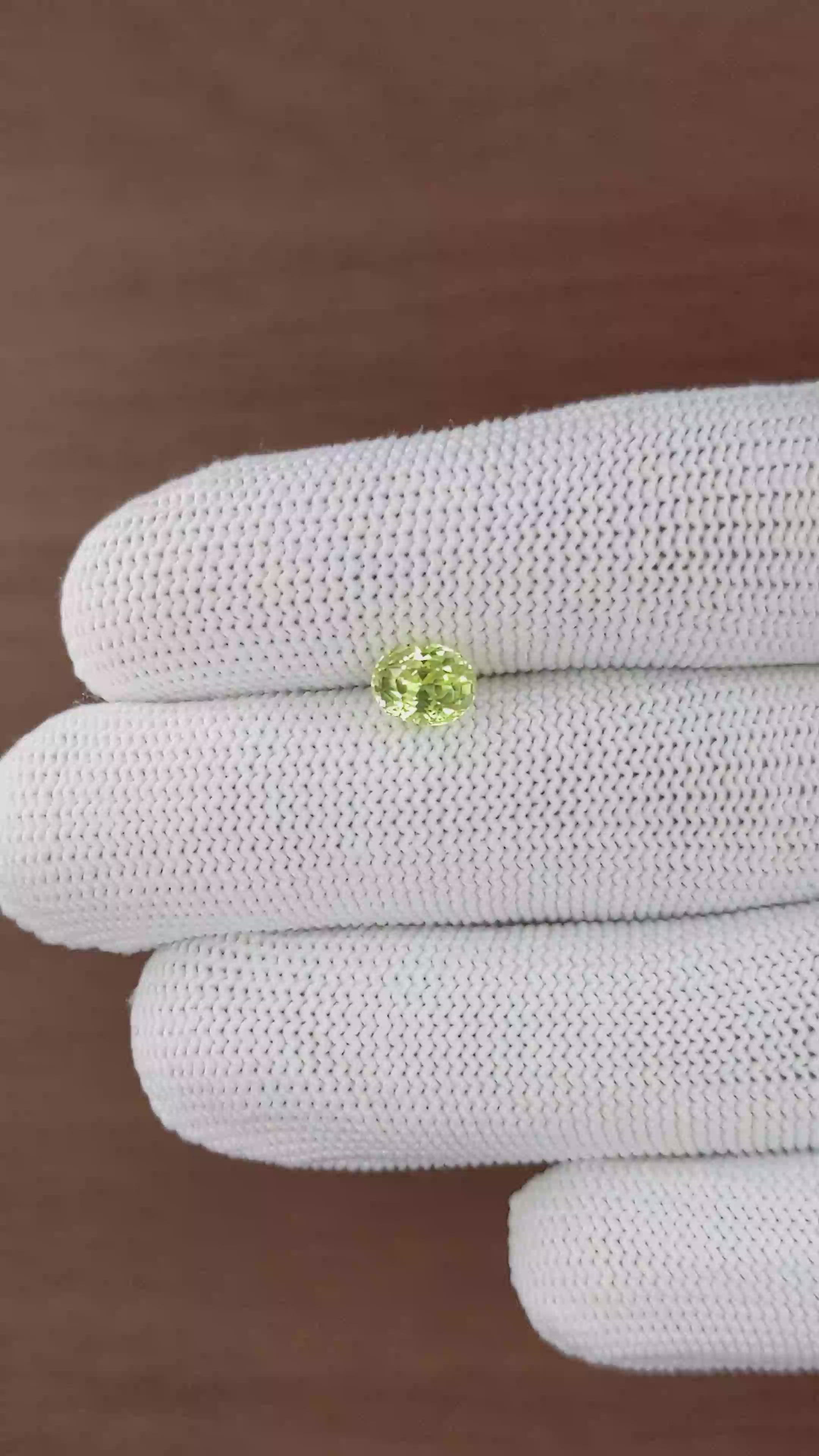 1.55 Ct. Yellowish Green Chrysoberyl from Tanzania Size Video