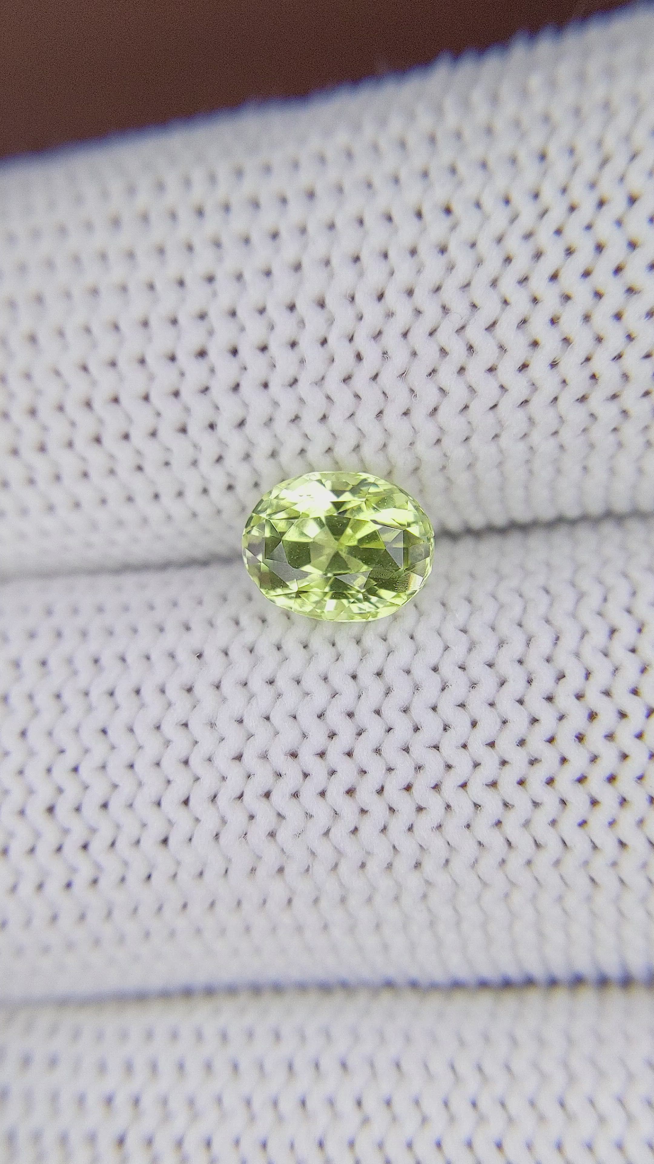 1.55 Ct. Yellowish Green Chrysoberyl from Tanzania Size Video