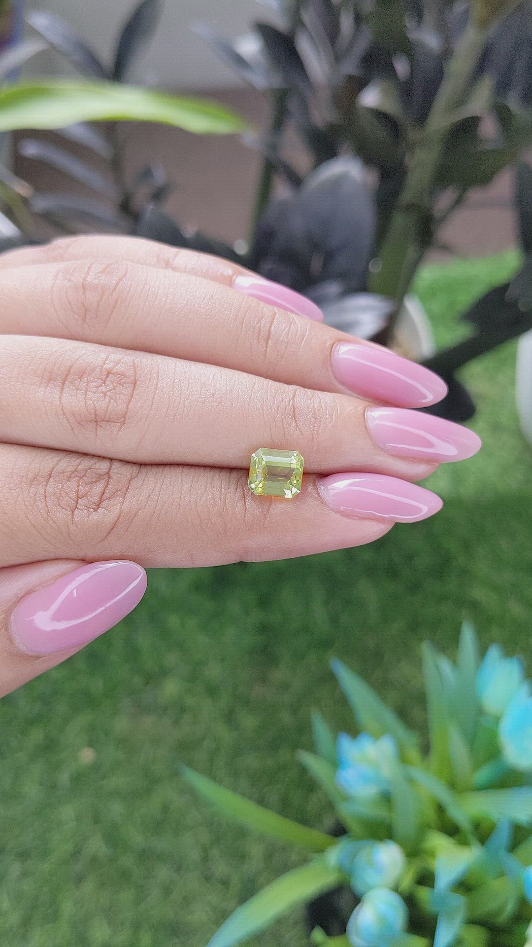 2.48 Ct. Yellowish Green Chrysoberyl from Tanzania Size Video