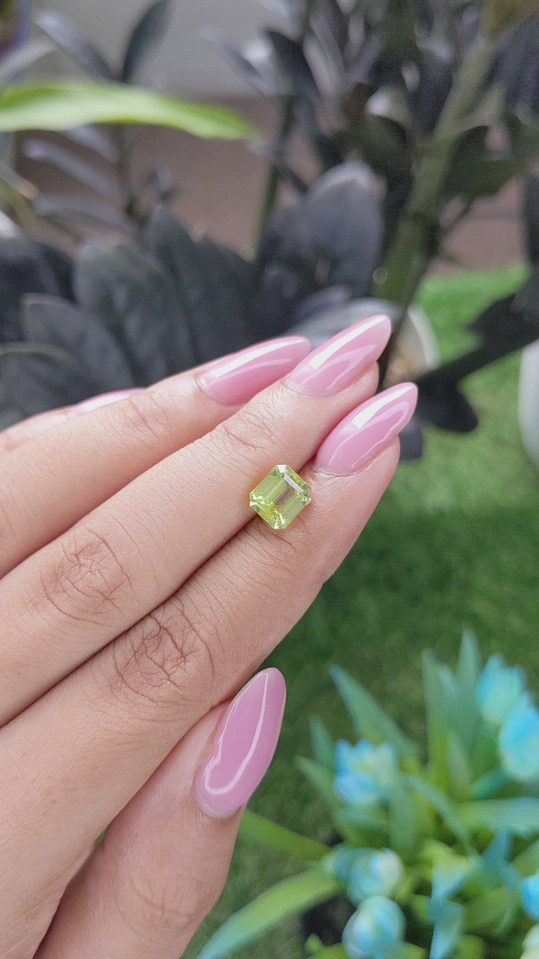 2.48 Ct. Yellowish Green Chrysoberyl from Tanzania Size Video