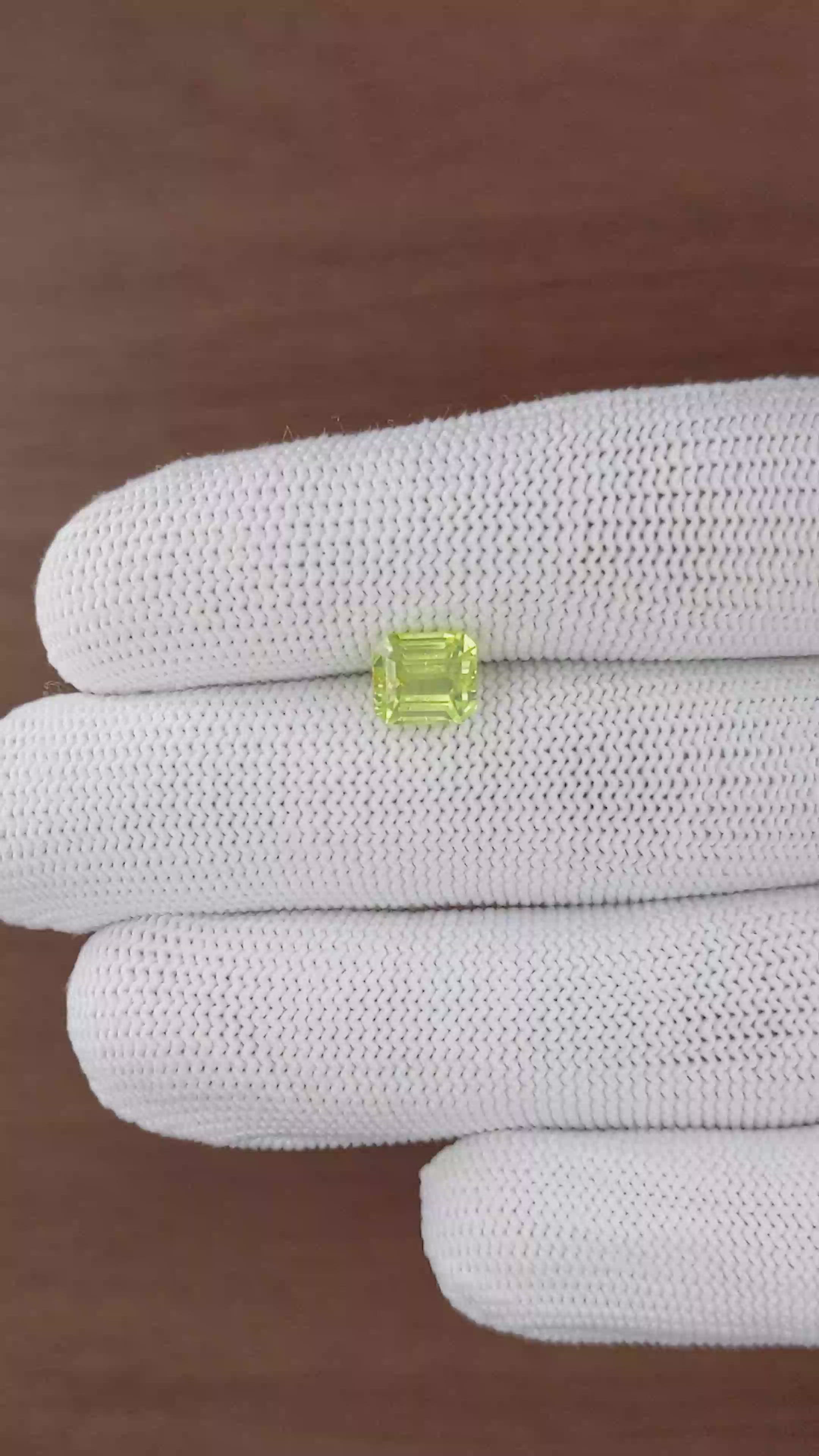 2.48 Ct. Yellowish Green Chrysoberyl from Tanzania Size Video