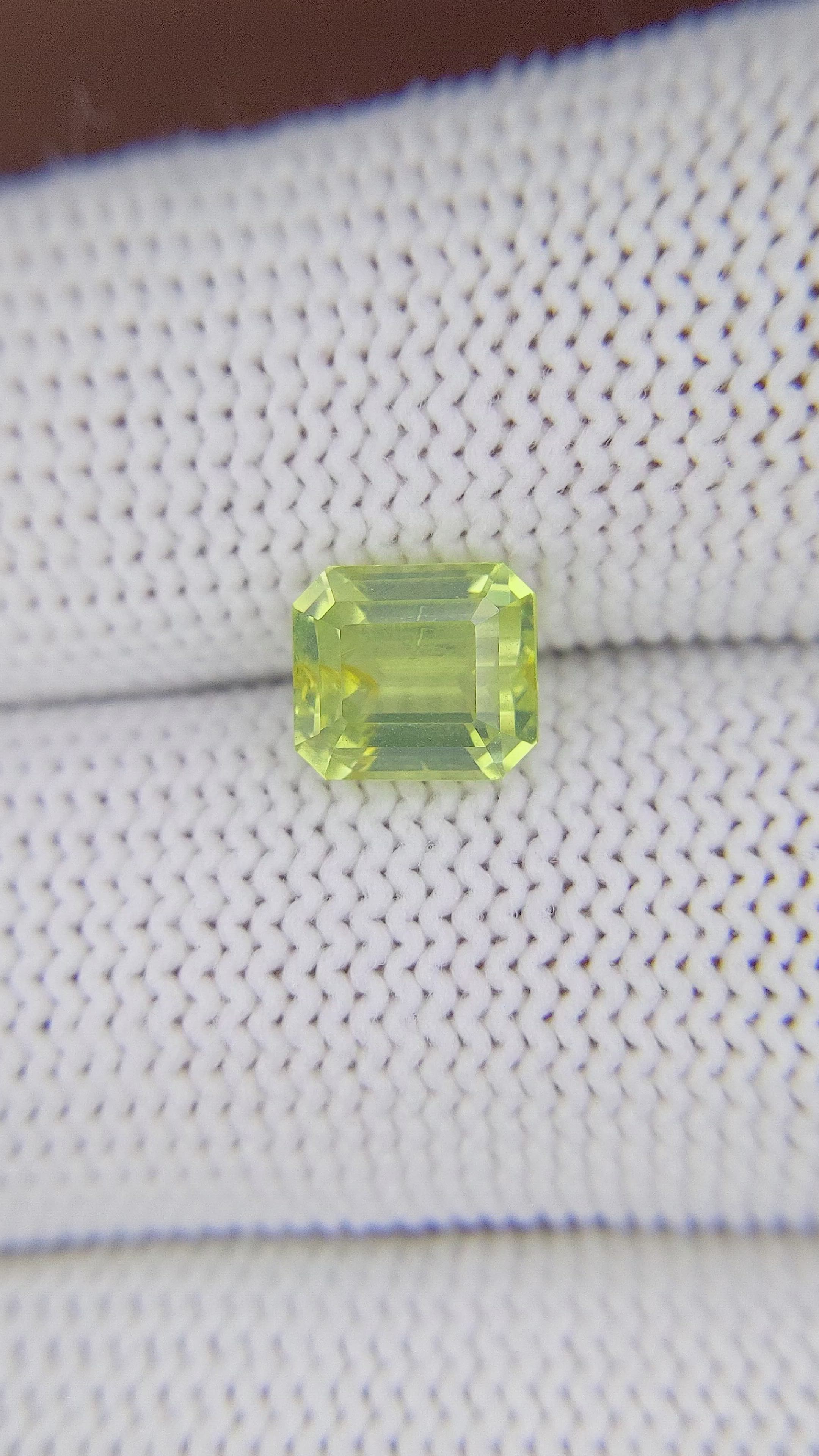 2.48 Ct. Yellowish Green Chrysoberyl from Tanzania Size Video