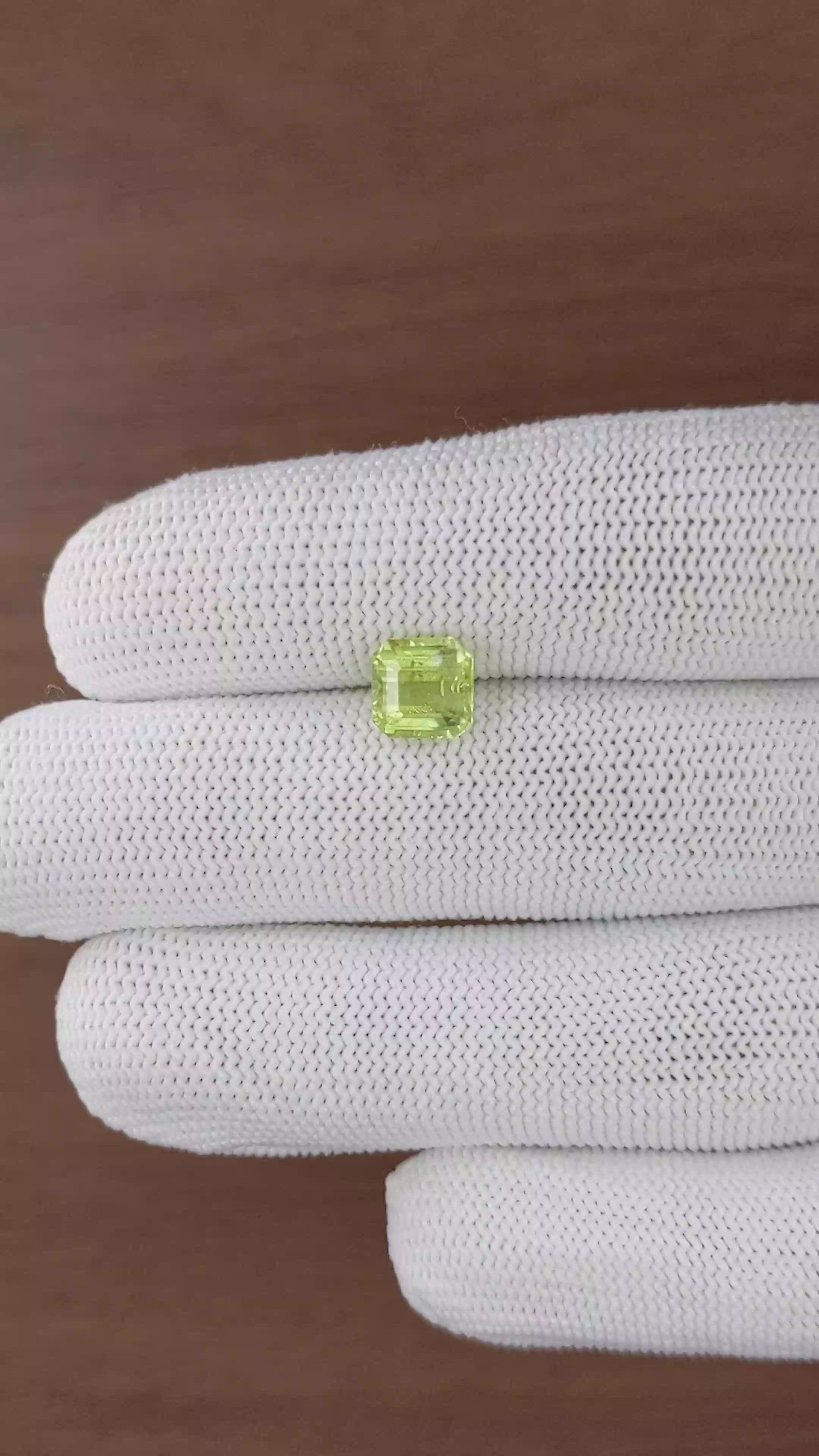 2.82 Ct. Yellowish Green Chrysoberyl from Tanzania Size Video