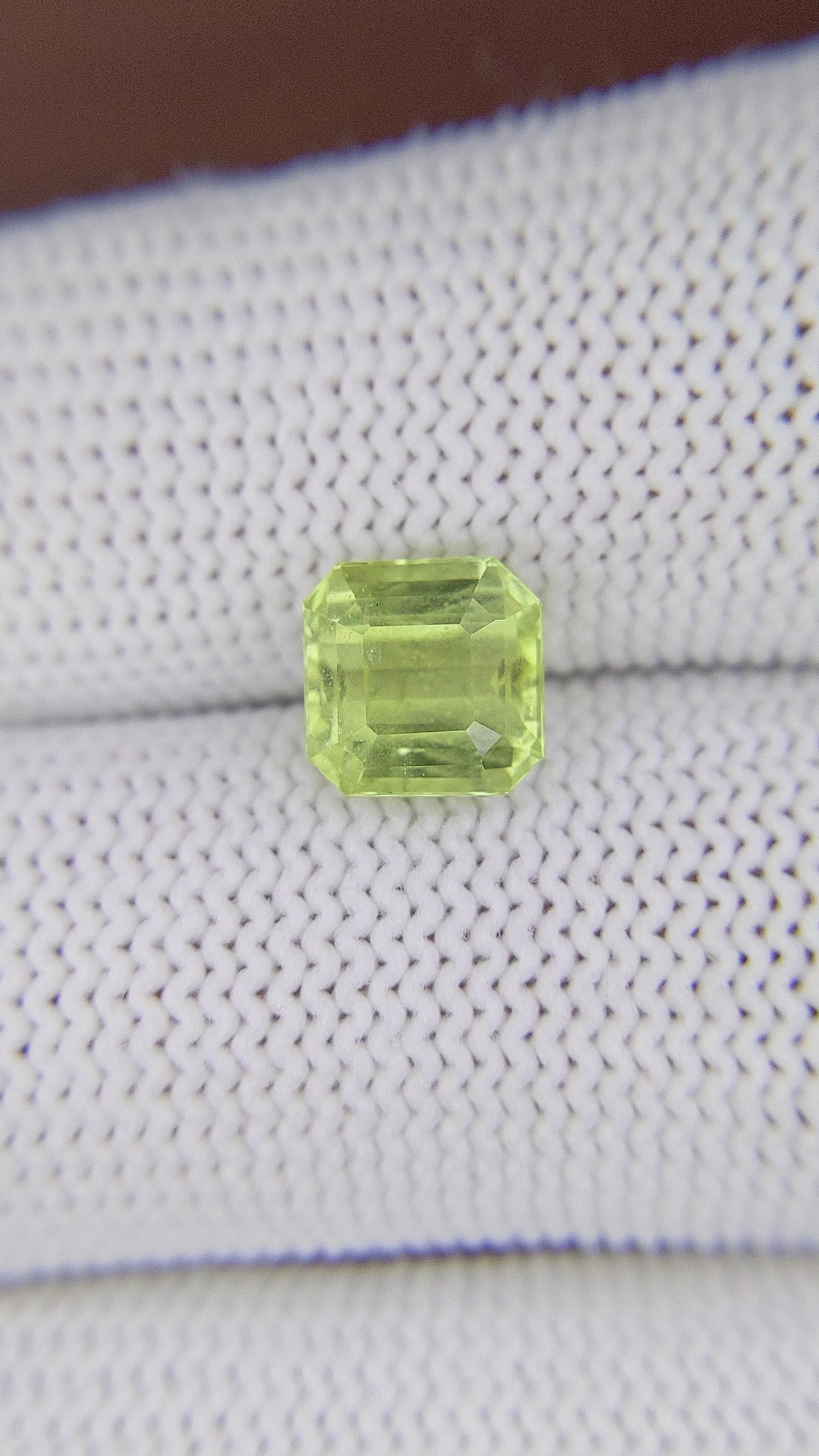 2.82 Ct. Yellowish Green Chrysoberyl from Tanzania Size Video