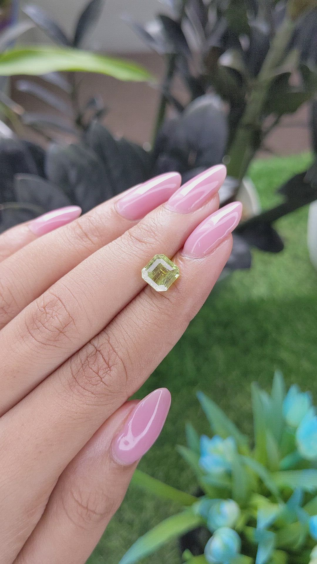 2.82 Ct. Yellowish Green Chrysoberyl from Tanzania Size Video