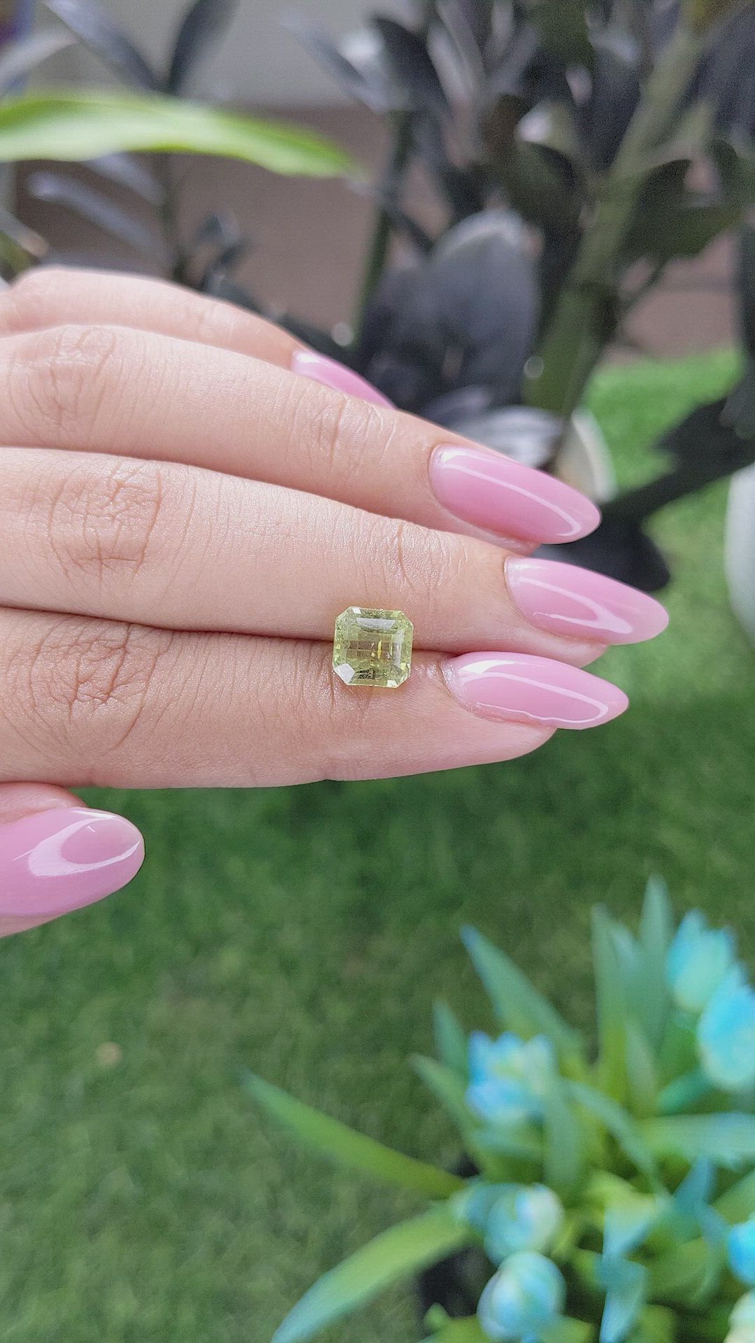 2.82 Ct. Yellowish Green Chrysoberyl from Tanzania Size Video
