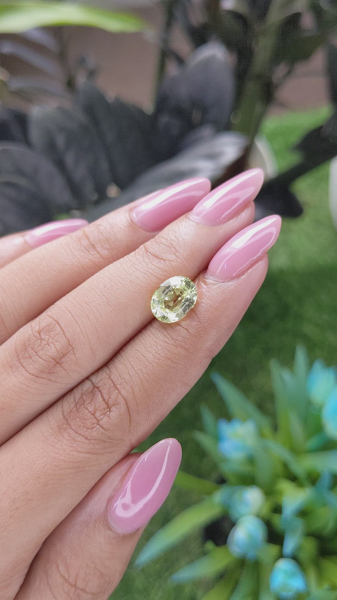 3.03 Ct. Yellowish Green Chrysoberyl from Tanzania Size Video